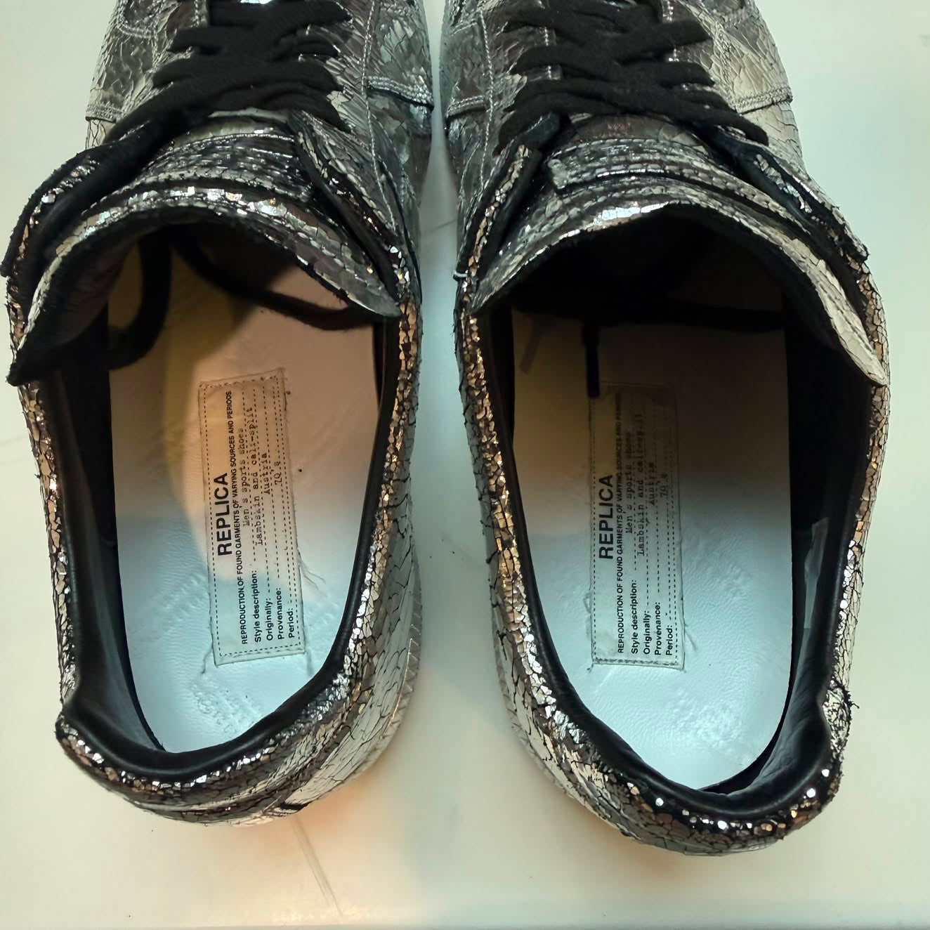 Maison Marigela Silver Metallic Gats Size 12 (45)