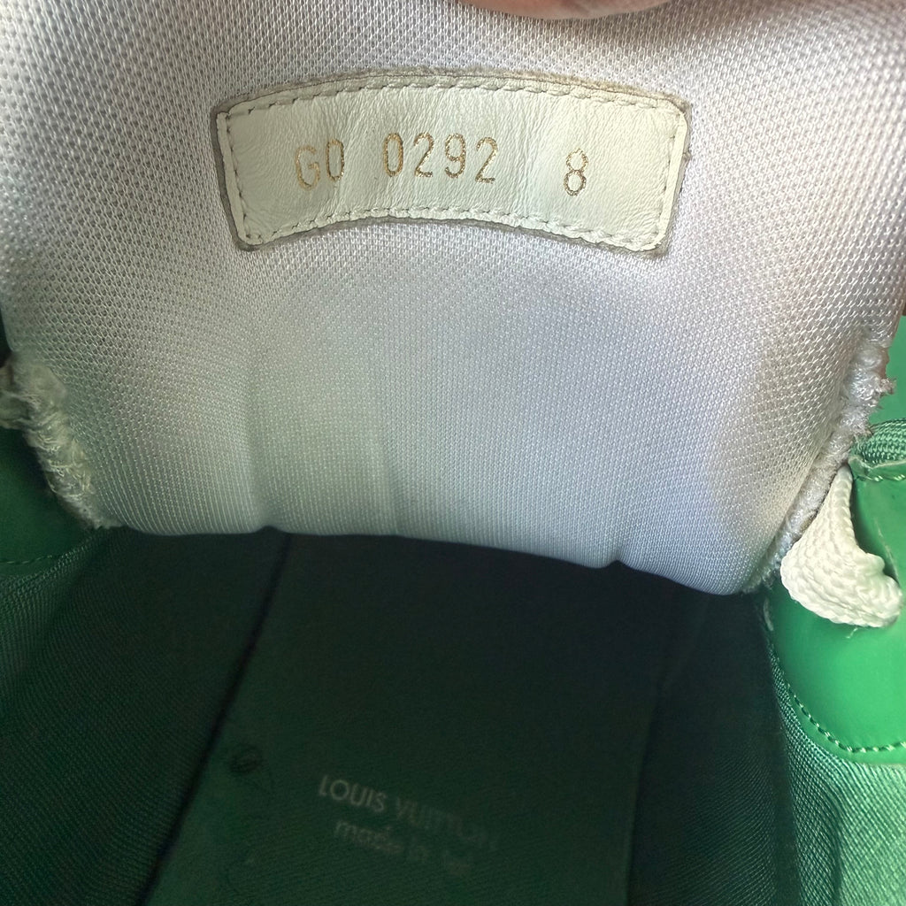 Louis Vuitton Trainer 2 Green White Size 8 LV