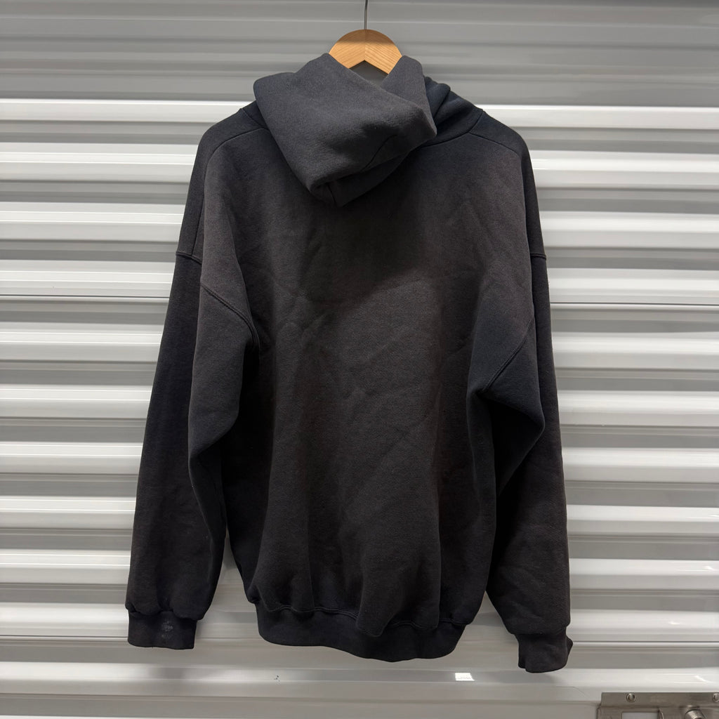 Vintage Washed Black Hoodie Size Large