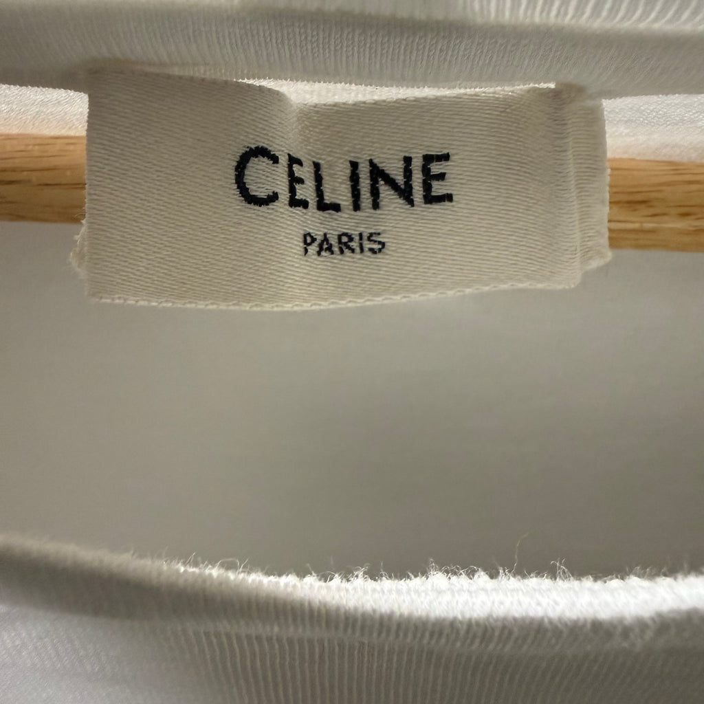 Celine White T-Shirt Size Large