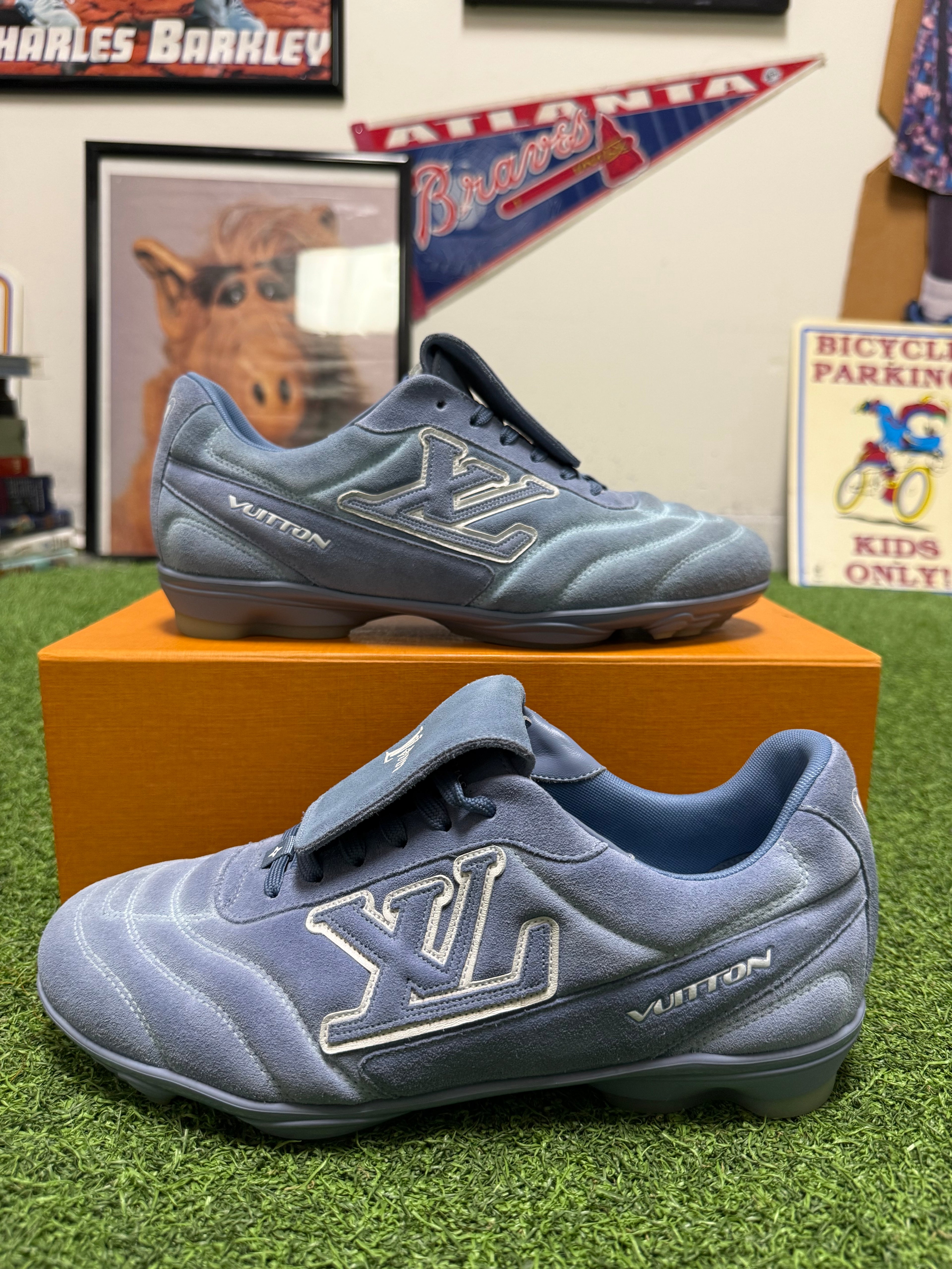 Louis Vuitton Blue Footprint Sneaker Size 9 US (7 LV)