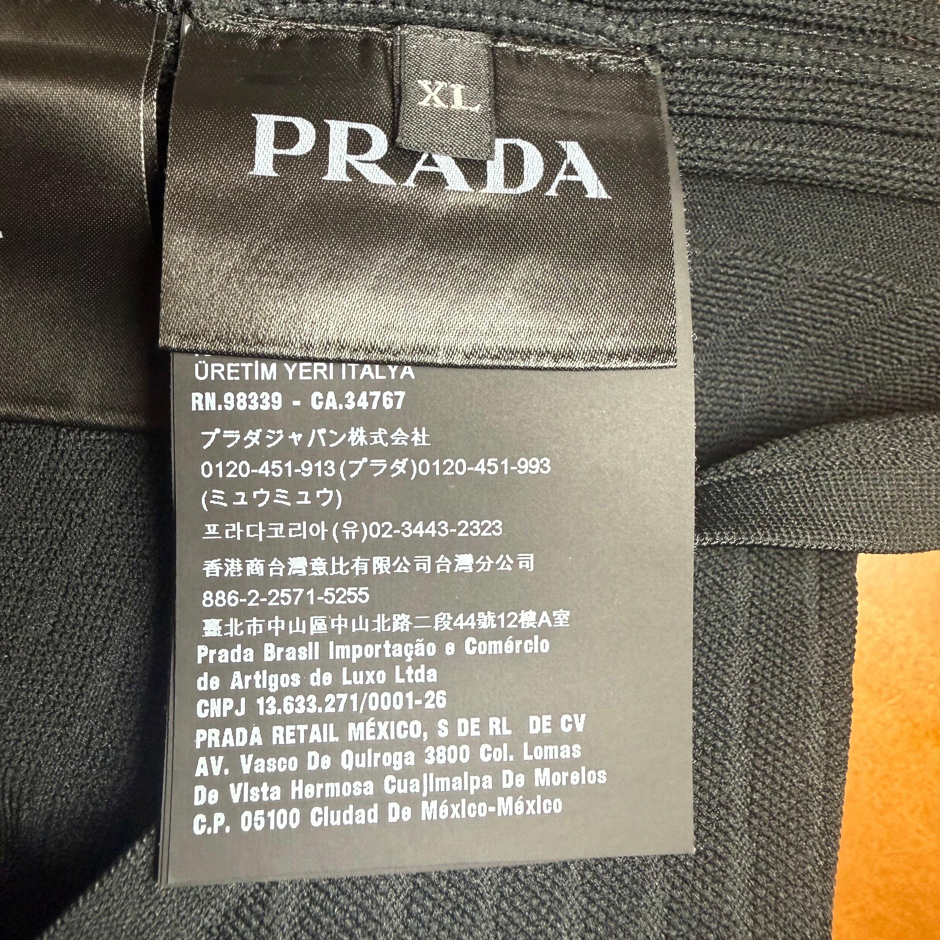 Prada Technical Knit Black Turtleneck Size XL