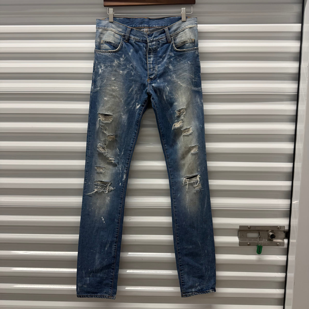 Balmain AW11 Decarnin Paint Splatter Denim Size 31