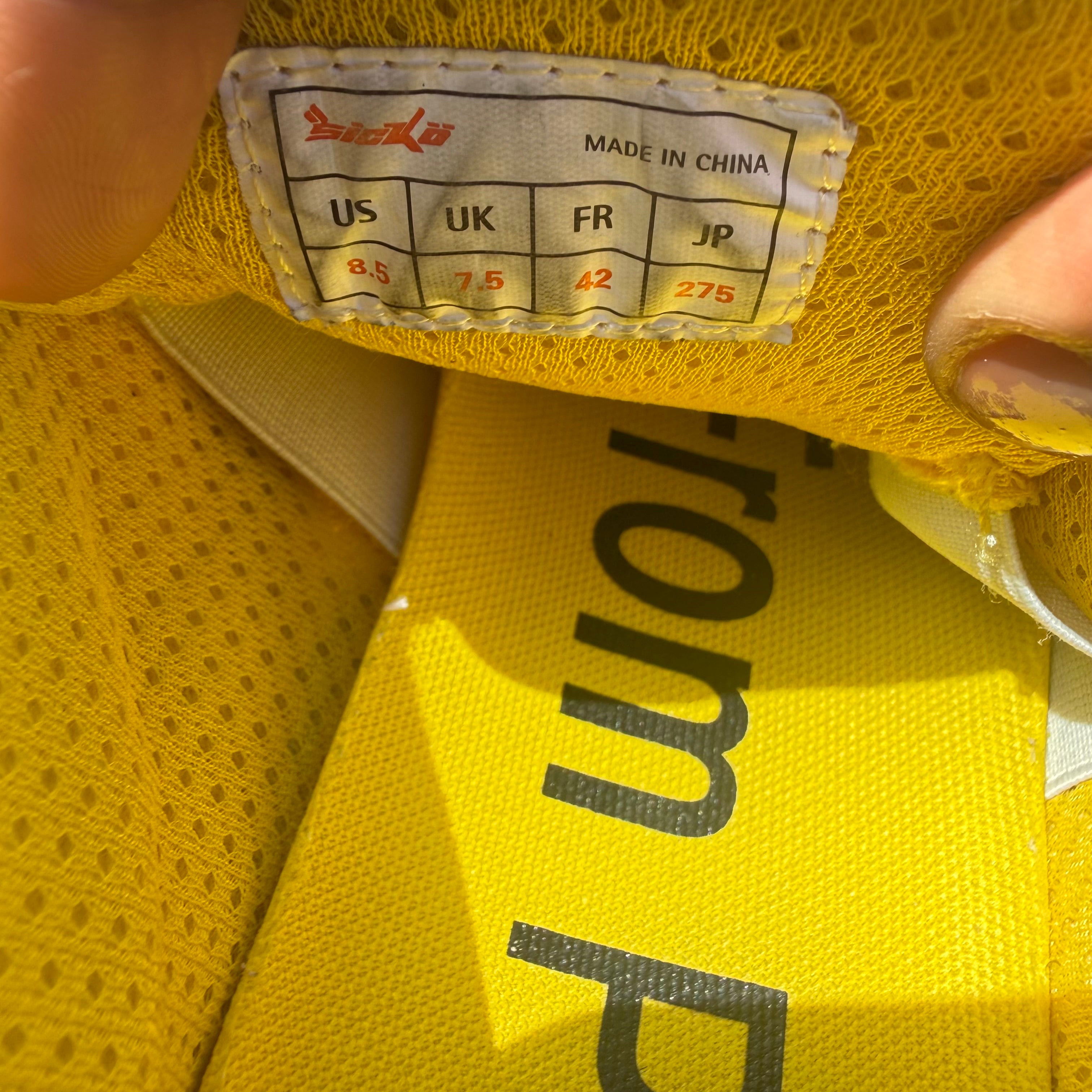 Sicko Hiking Shoe Lightning Yellow Size 9