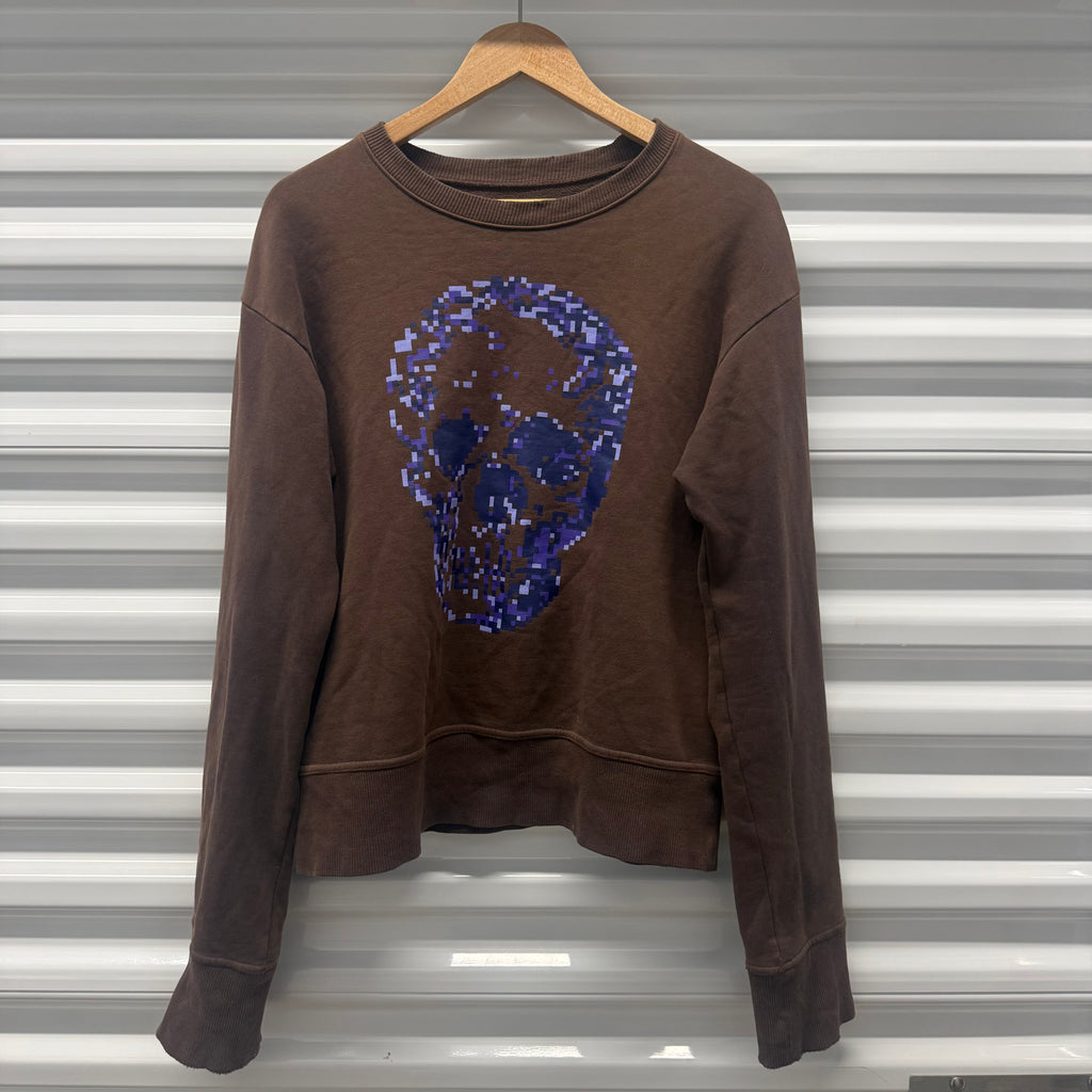 Beauty Beast Brown Skull Crewneck Size Medium