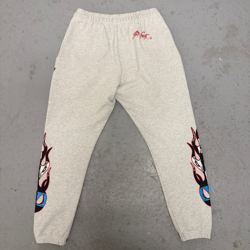 Chrome Hearts Matty Boy Stay Fast Grey Sweatpants Sz Large