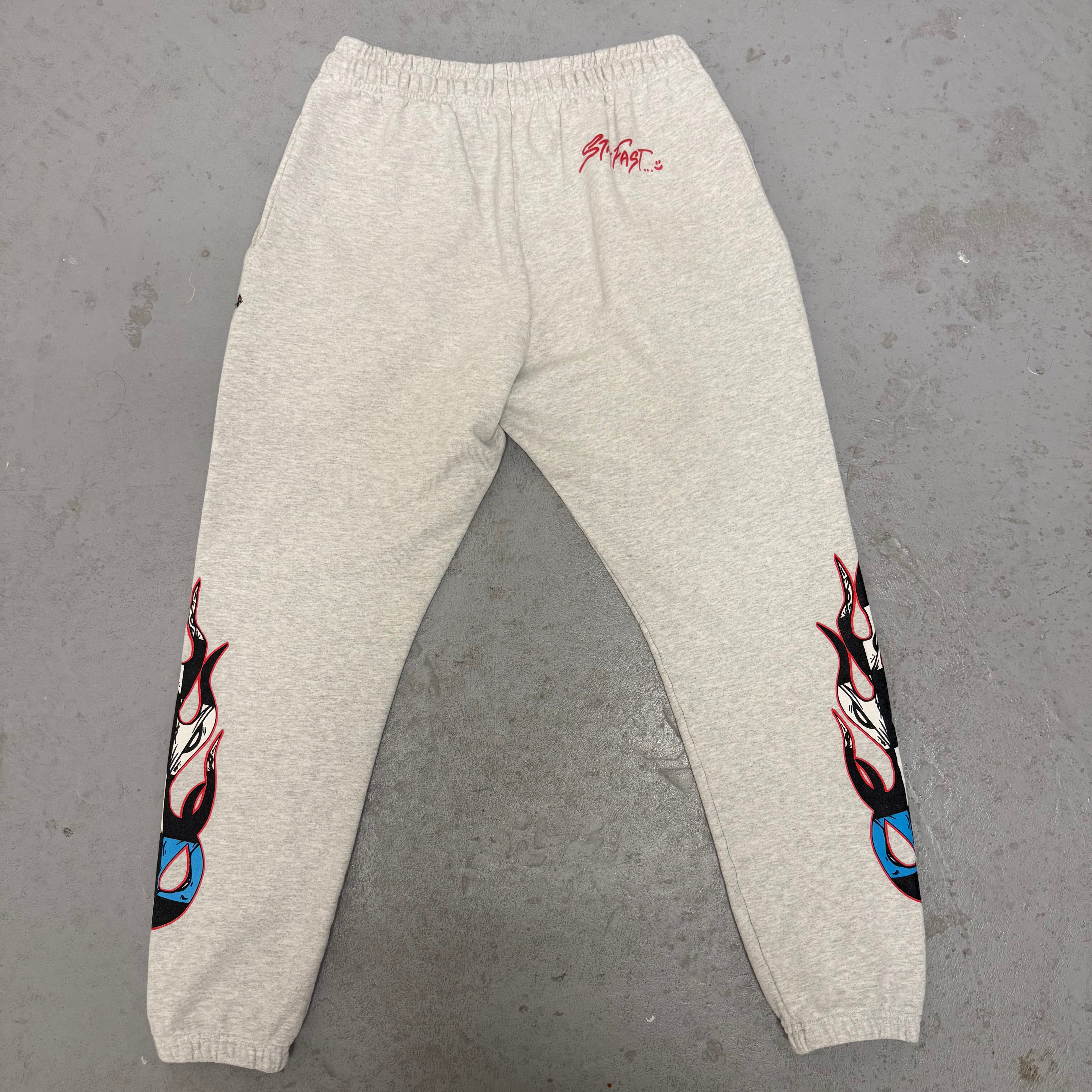 Chrome Hearts Matty Boy Stay Fast Grey Sweatpants Sz Large