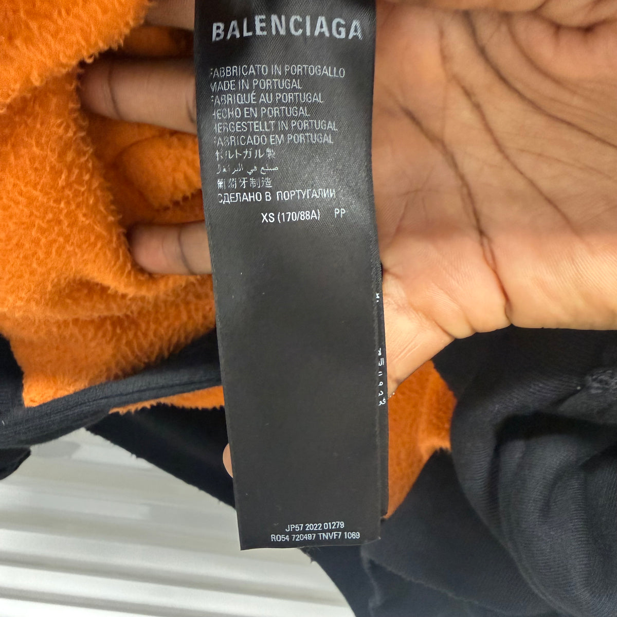 Balenciaga Black Oversized Bomber Hoodie Size XS