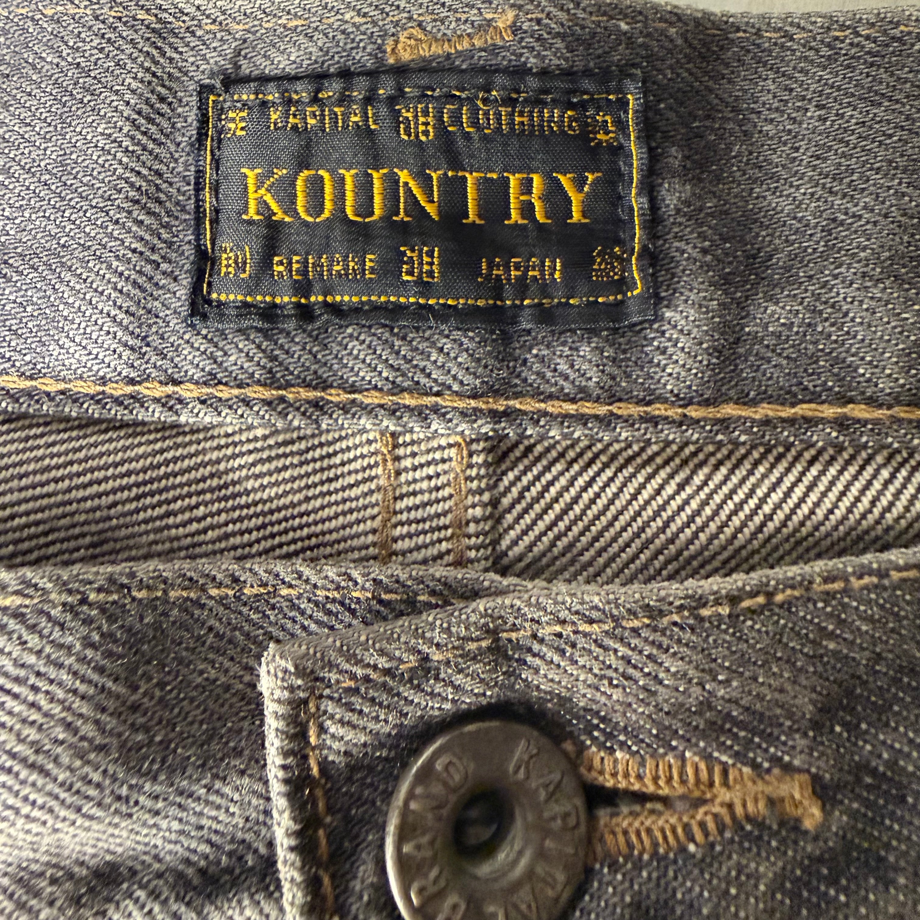 Kapital Bone Shorts Black Size 34