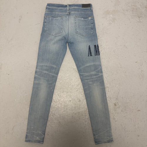 Amiri MX1 Denim Patch Blue Denim Sz 36