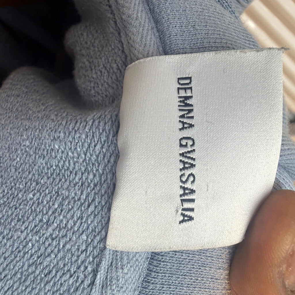 Vetements Blue Care Tag Zip Hoodie Size Medium