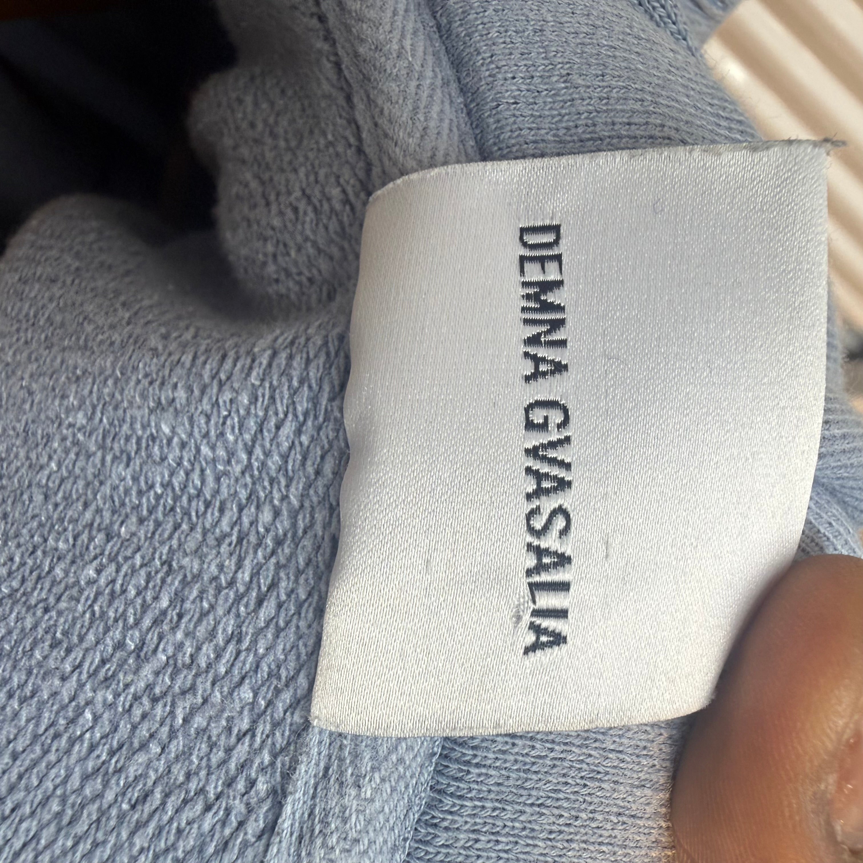 Vetements Blue Care Tag Zip Hoodie Size Medium