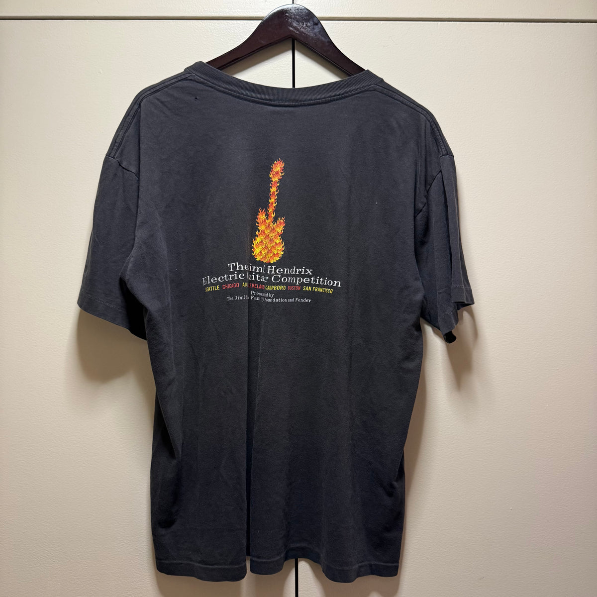 Vintage Jimi Hendrix Electric Guitar Shirt Size XL