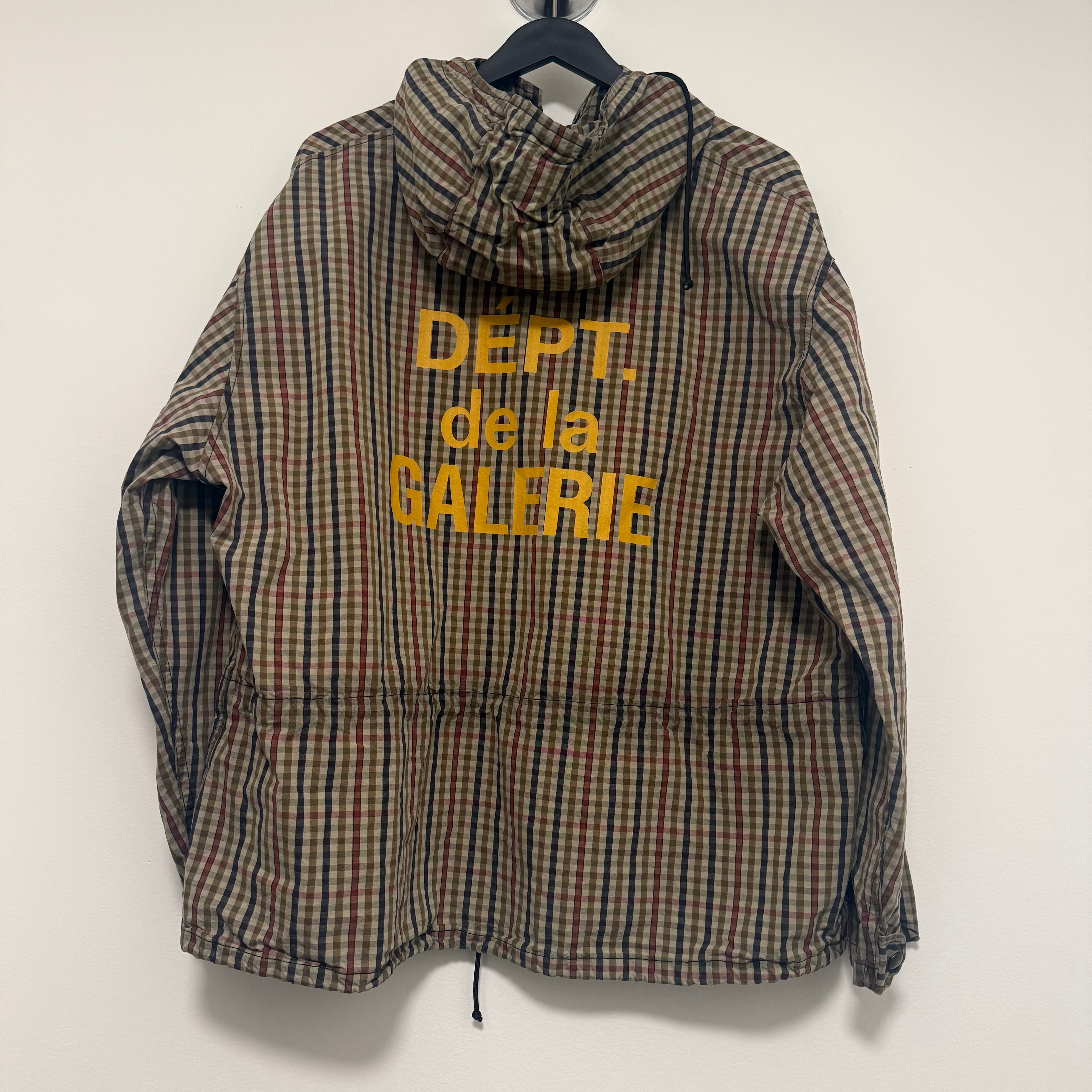 Gallery Dept French Riley Anorak Plaid Print Coat Sz Large