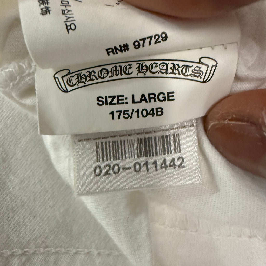 Chrome Hearts White Welcome to Las Vegas Shirt Sz Large