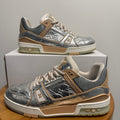 Louis Vuitton Tan Silver Trainer Sz 10 (8.5 LV)