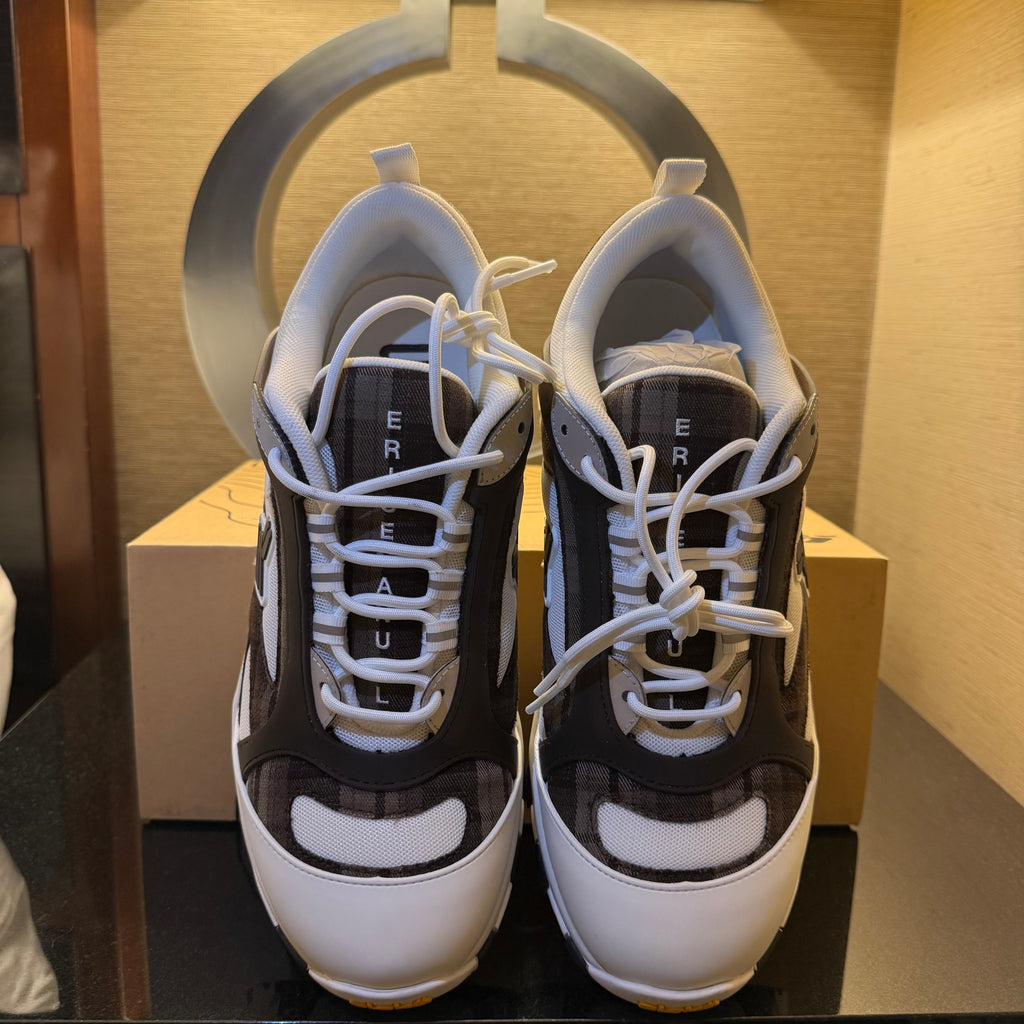 Sicko x Eric Emmanuel Brown/White Plaid Hiking Shoe Size 10
