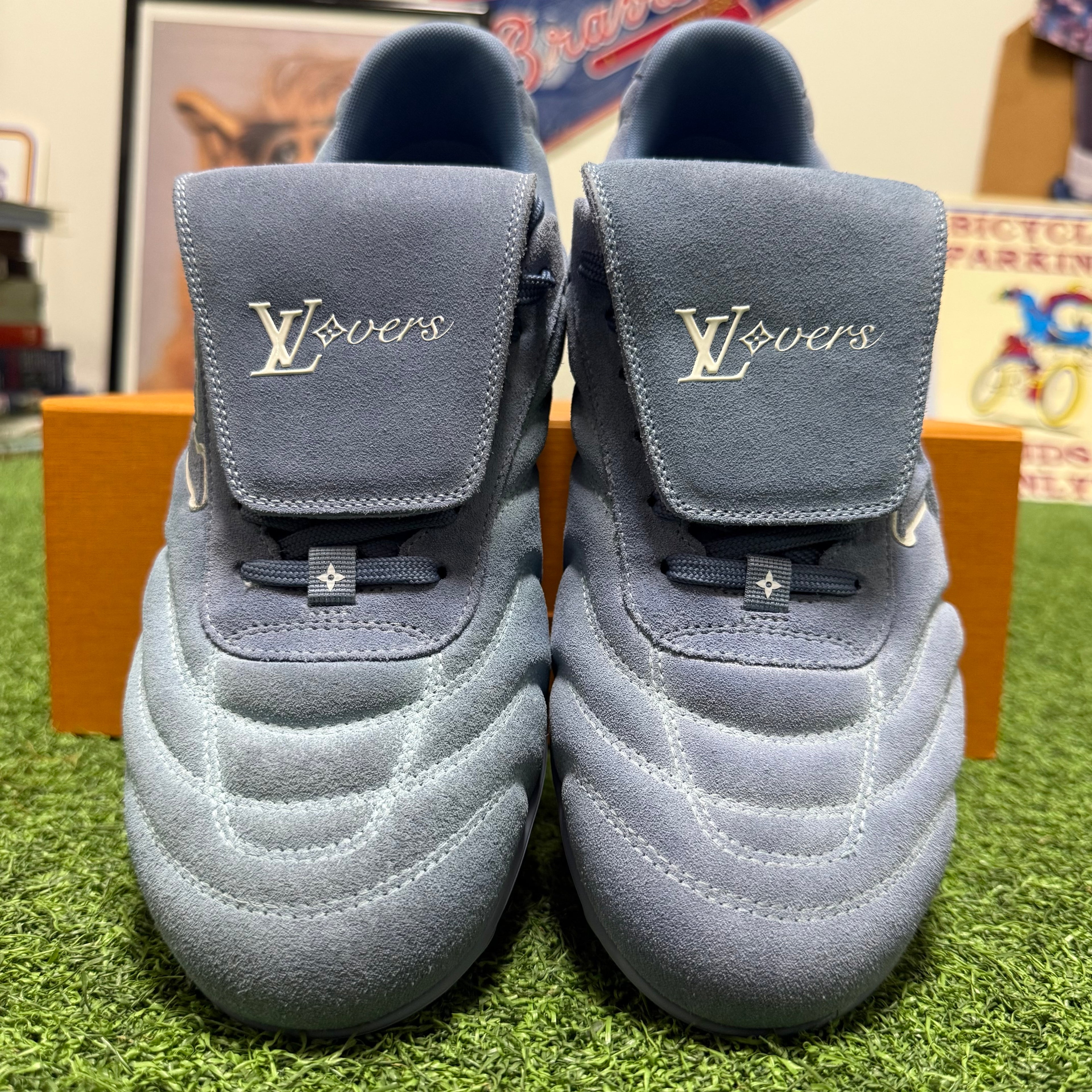 Louis Vuitton Blue Footprint Sneaker Size 9 US (7 LV)