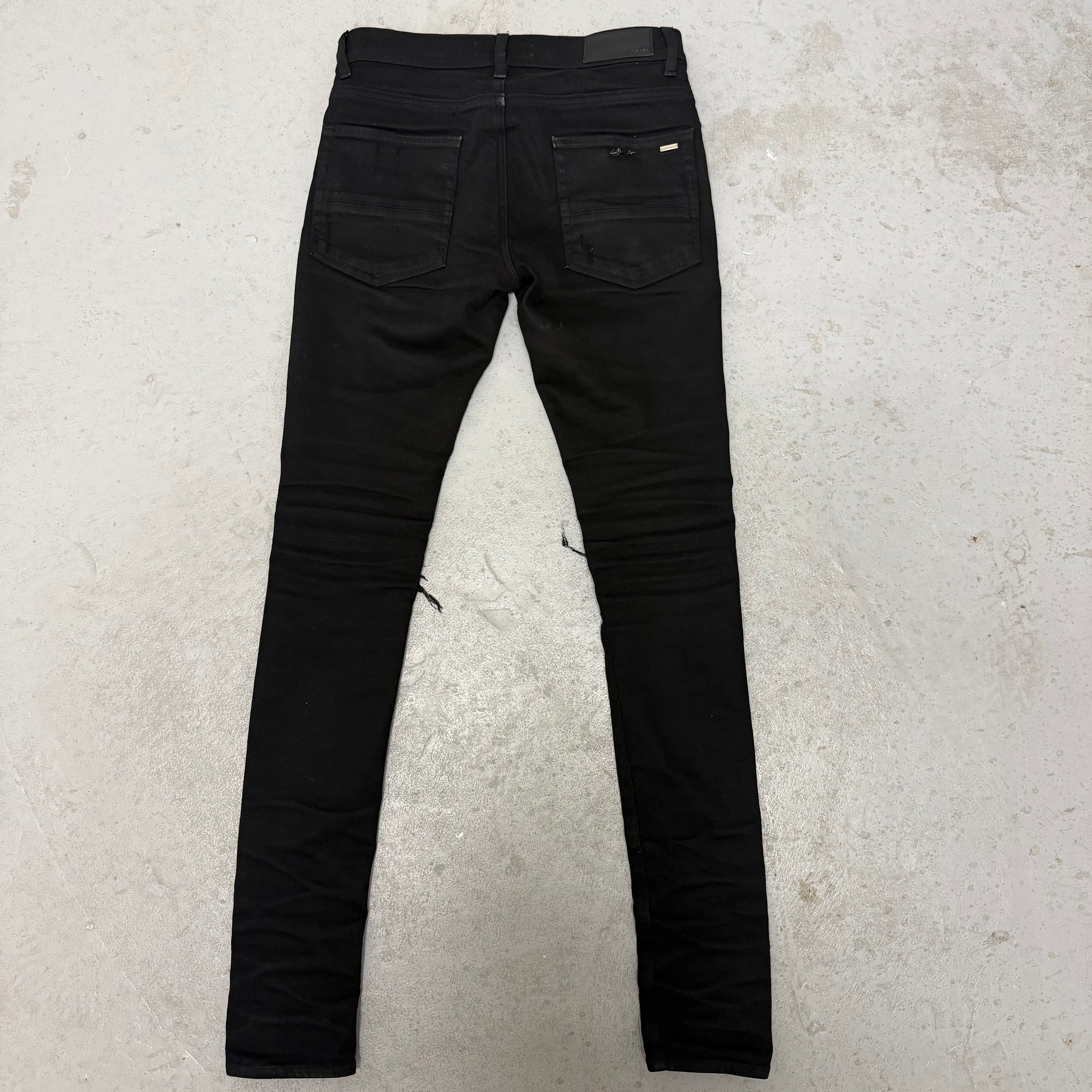 Amiri MX1 Bandana Black Denim Jeans Size 28