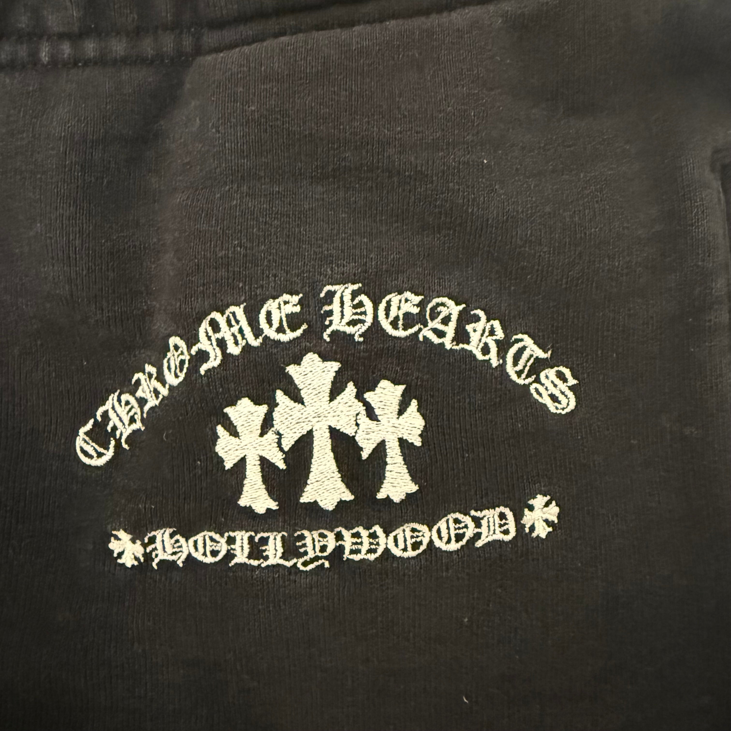 Chrome Hearts Black Hollywood Triple Cross Sweatpants Sz Large