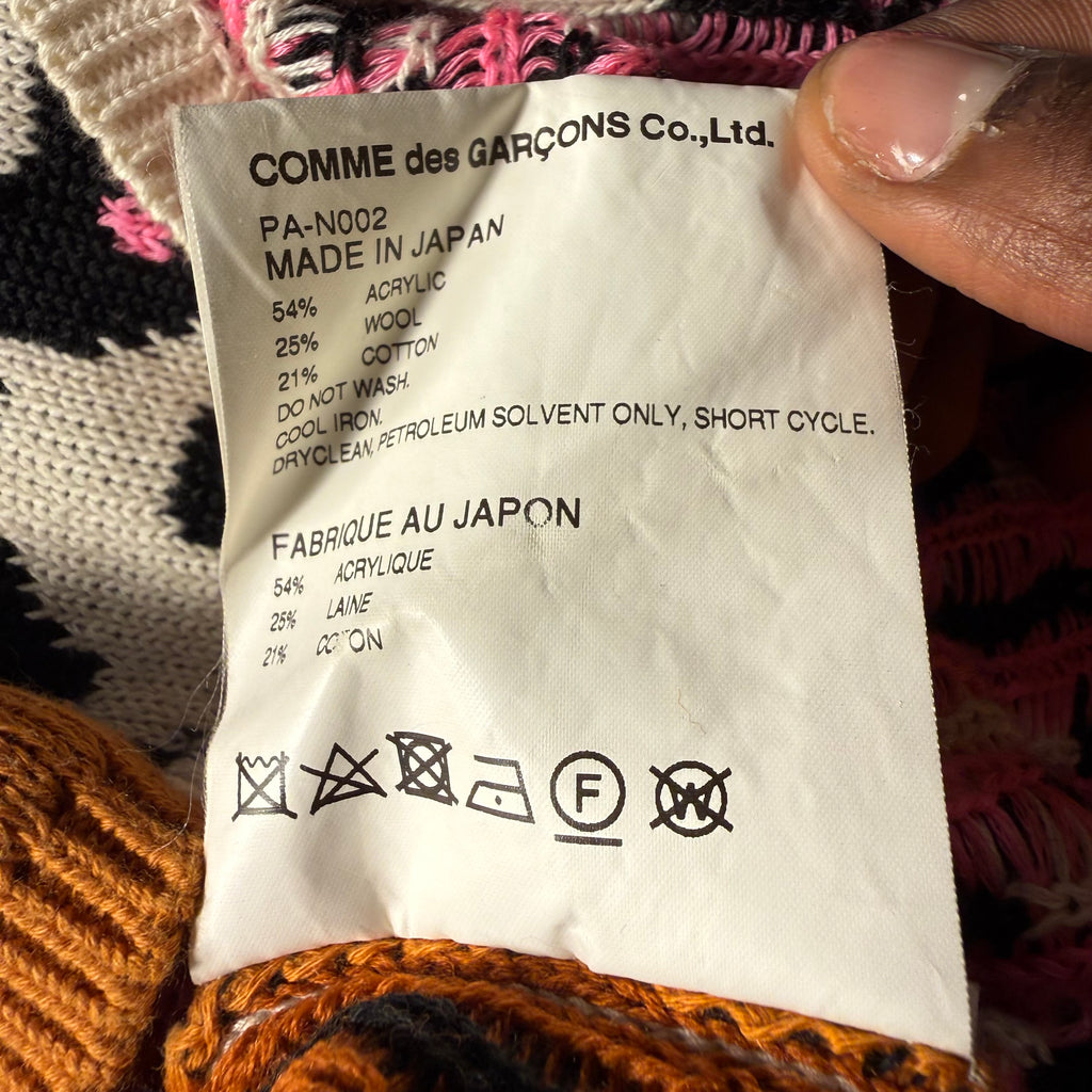 Comme Des Garcon Homme Plus Leopard Knit Sweater