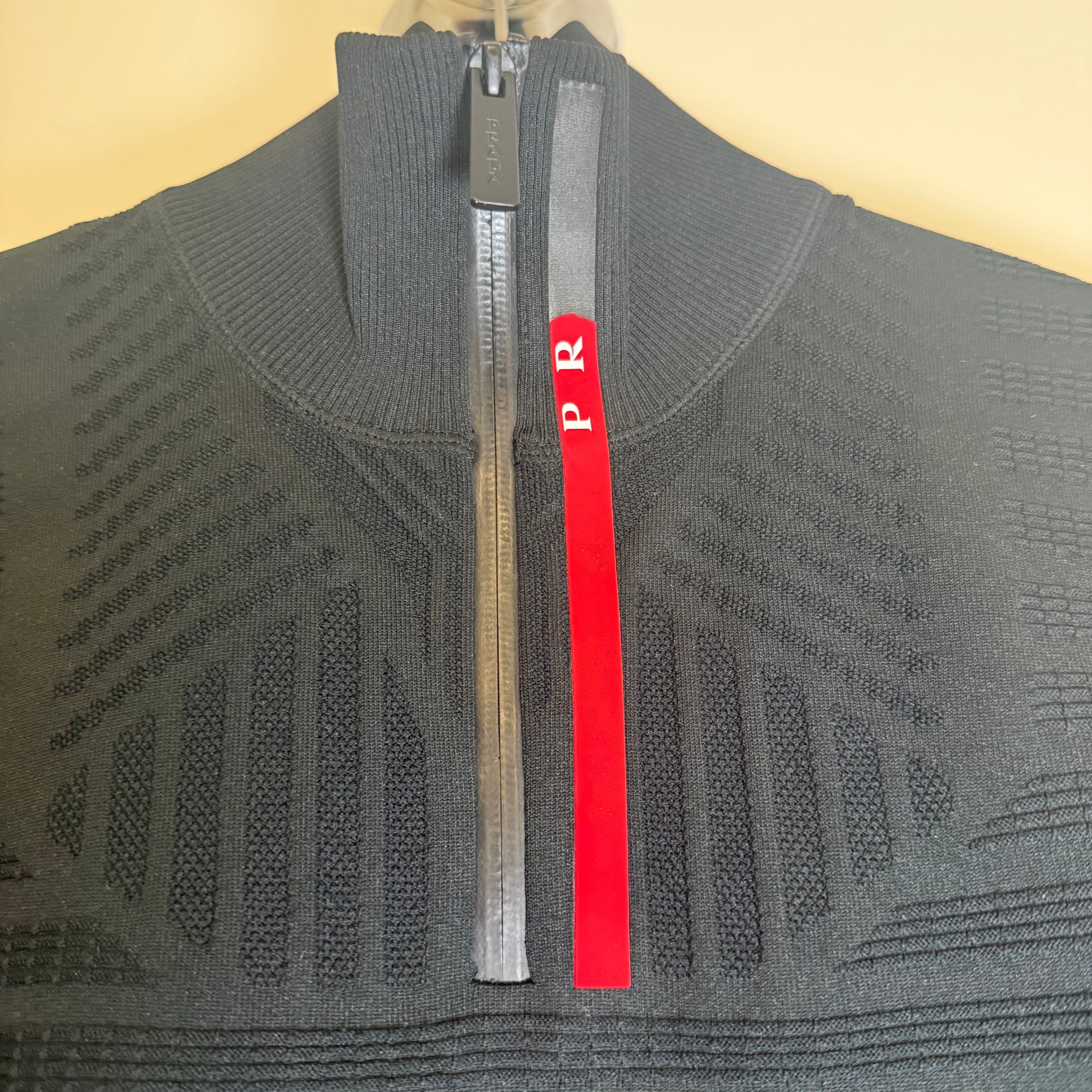 Prada Technical Knit Black Turtleneck Size XL