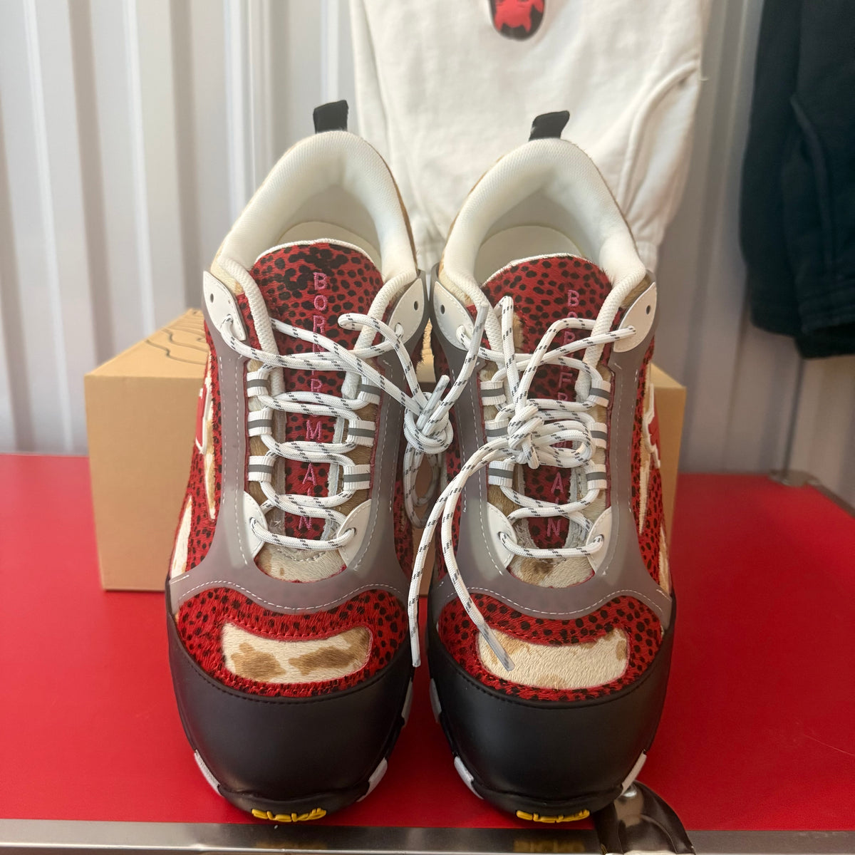 Sicko Diamond Red Cheetah Hiking Shoe Size 11