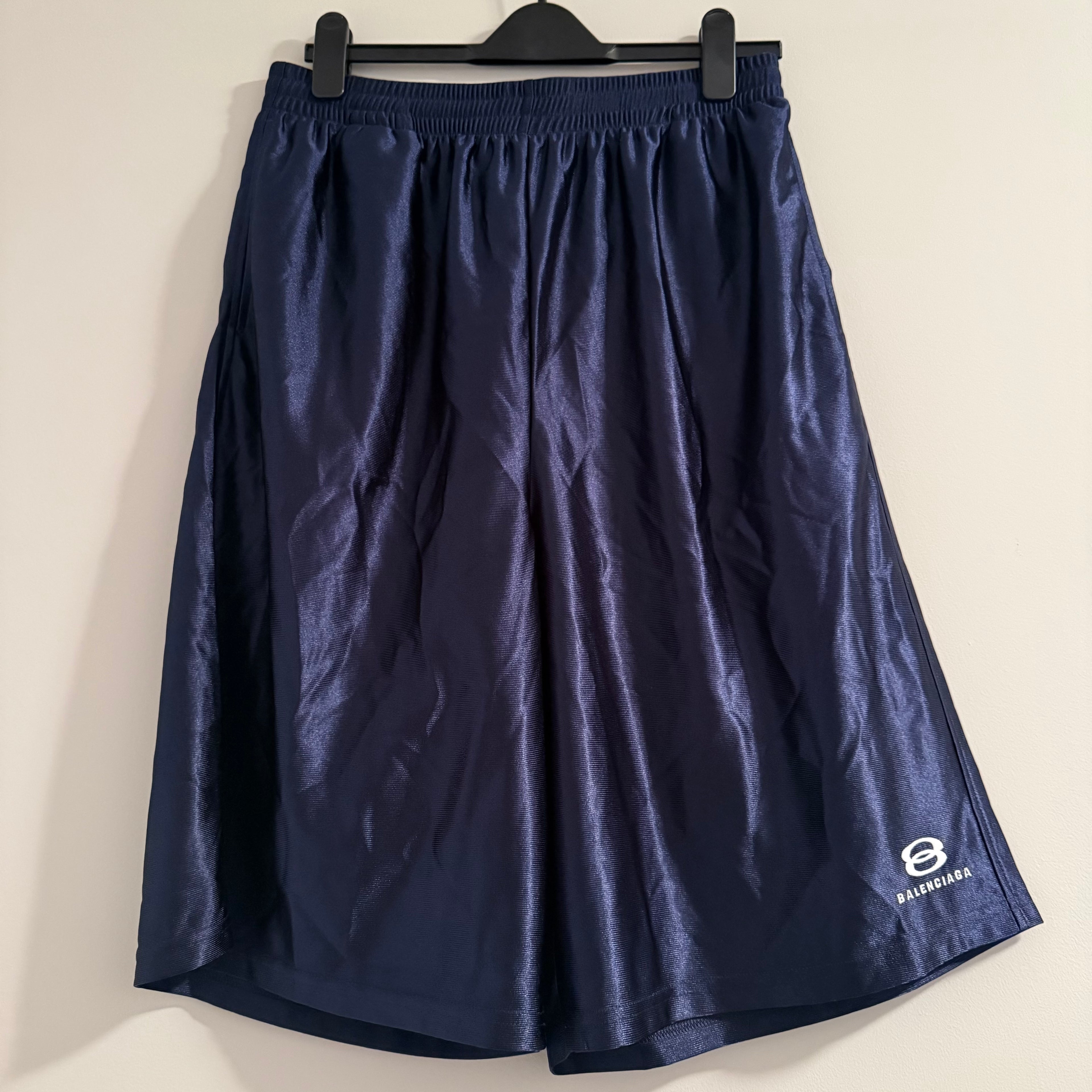 Brand New Balenciaga Blue Basketball Unity Shorts Size XS