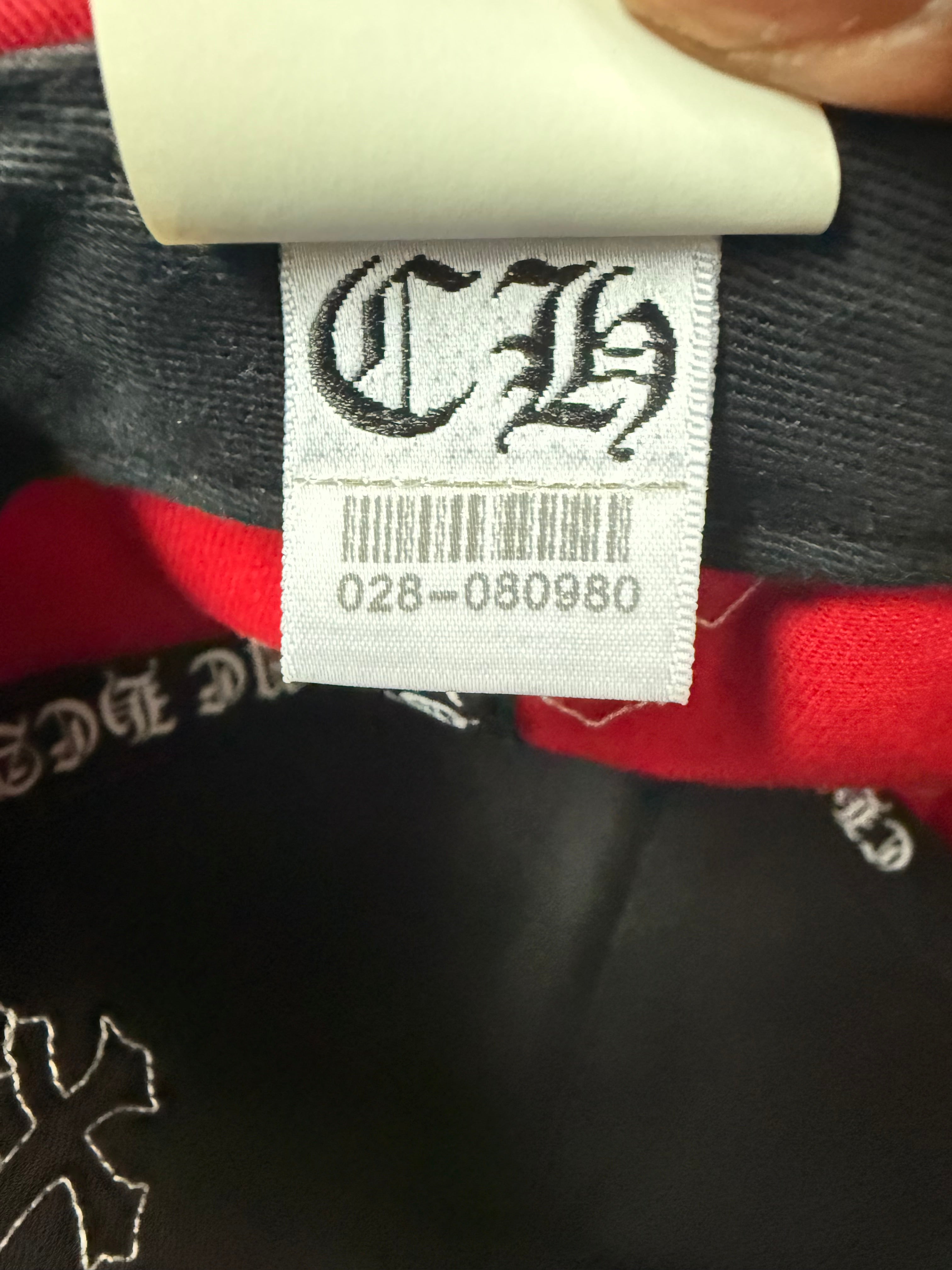 Chrome Hearts Red Leather Cross Hat
