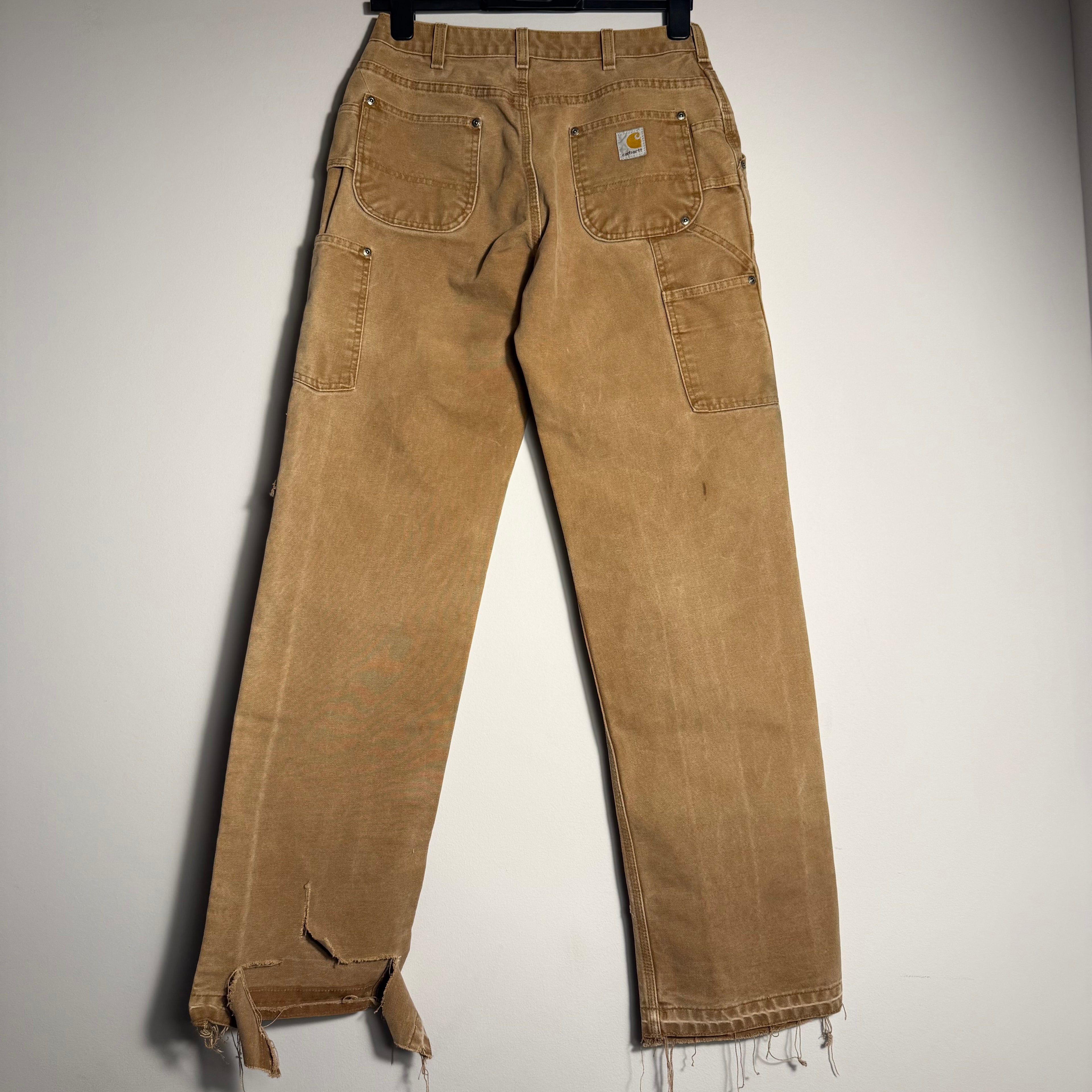 Vintage Thrashed Tan Double Knee Carhartt Pants Size 28