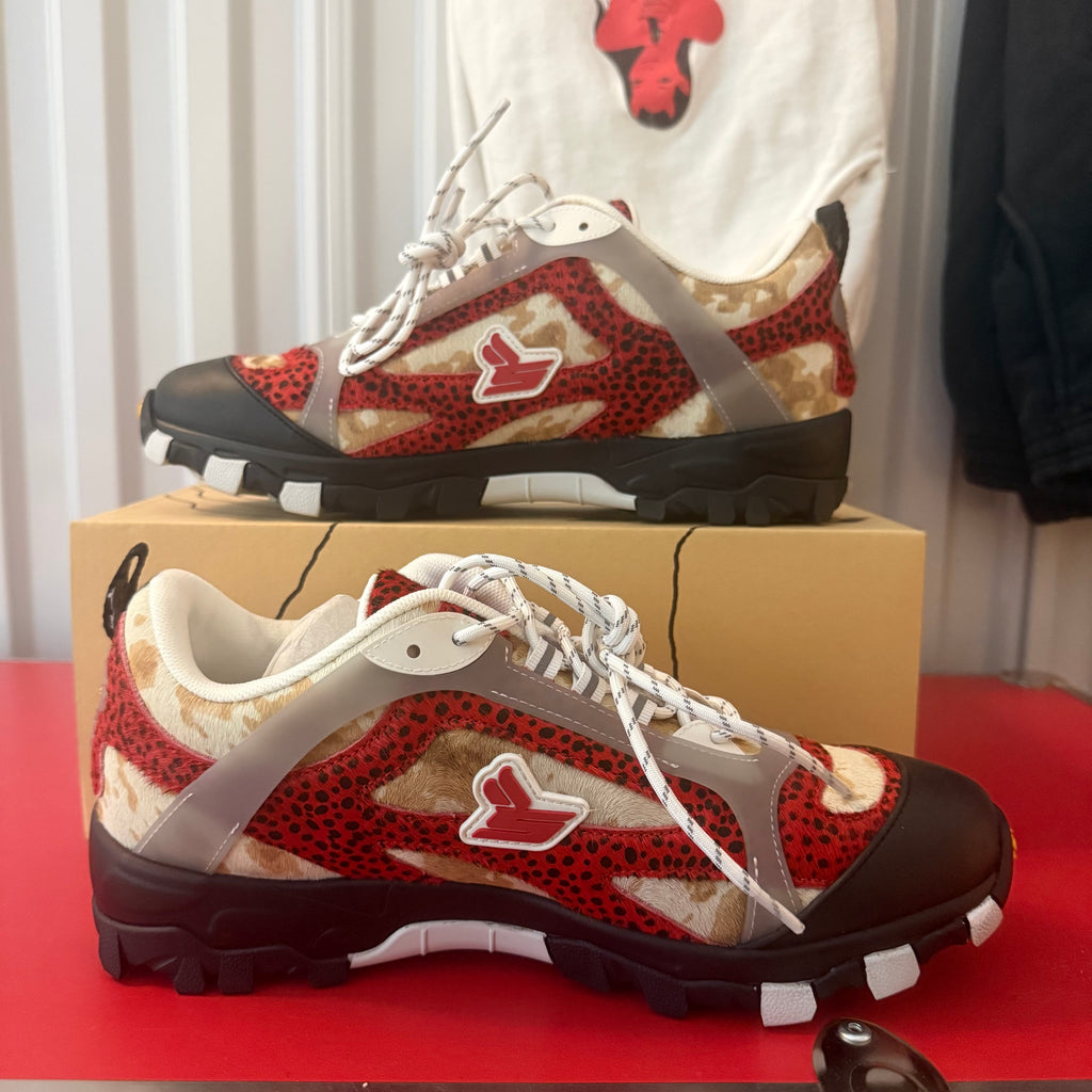 Sicko Diamond Red Cheetah Hiking Shoe Size 11