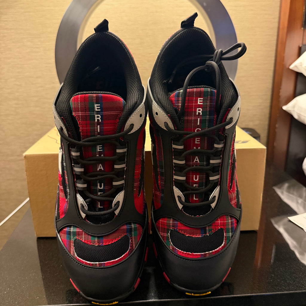 Sicko x Eric Emmanuel Red/Black Plaid Hiking Shoe Size 11