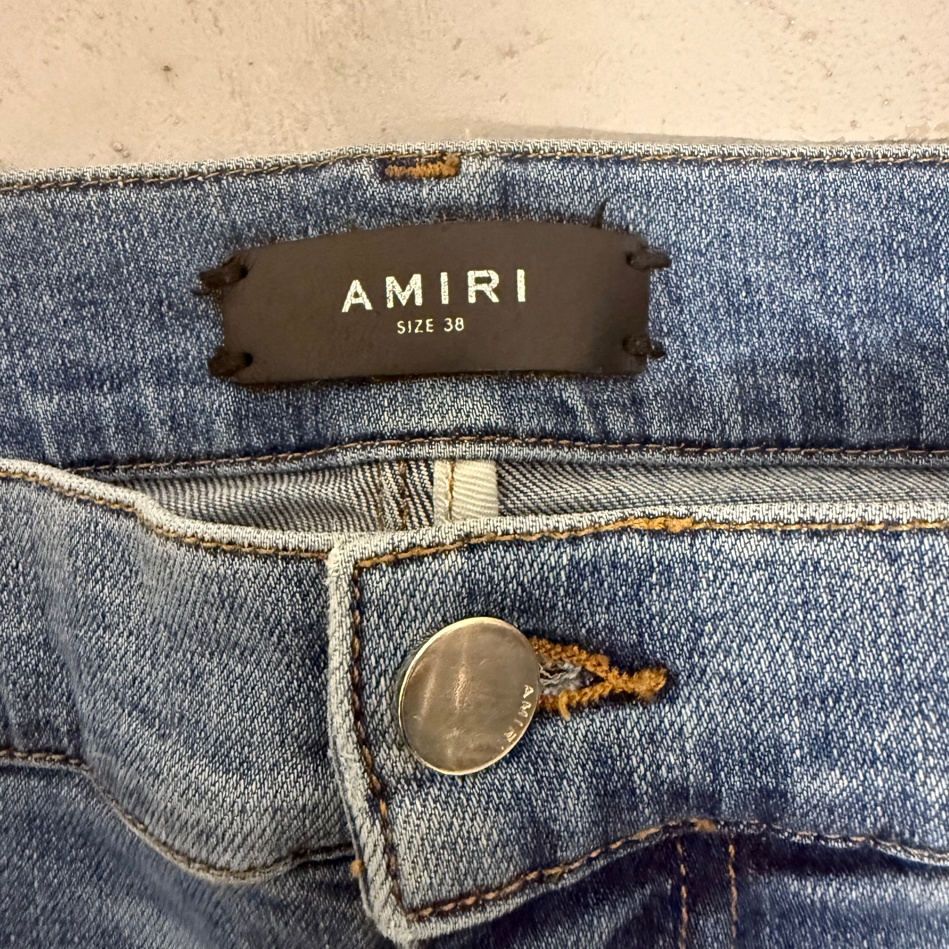 Amiri MX1 Blue Denim Patch Blue Denim Sz 38