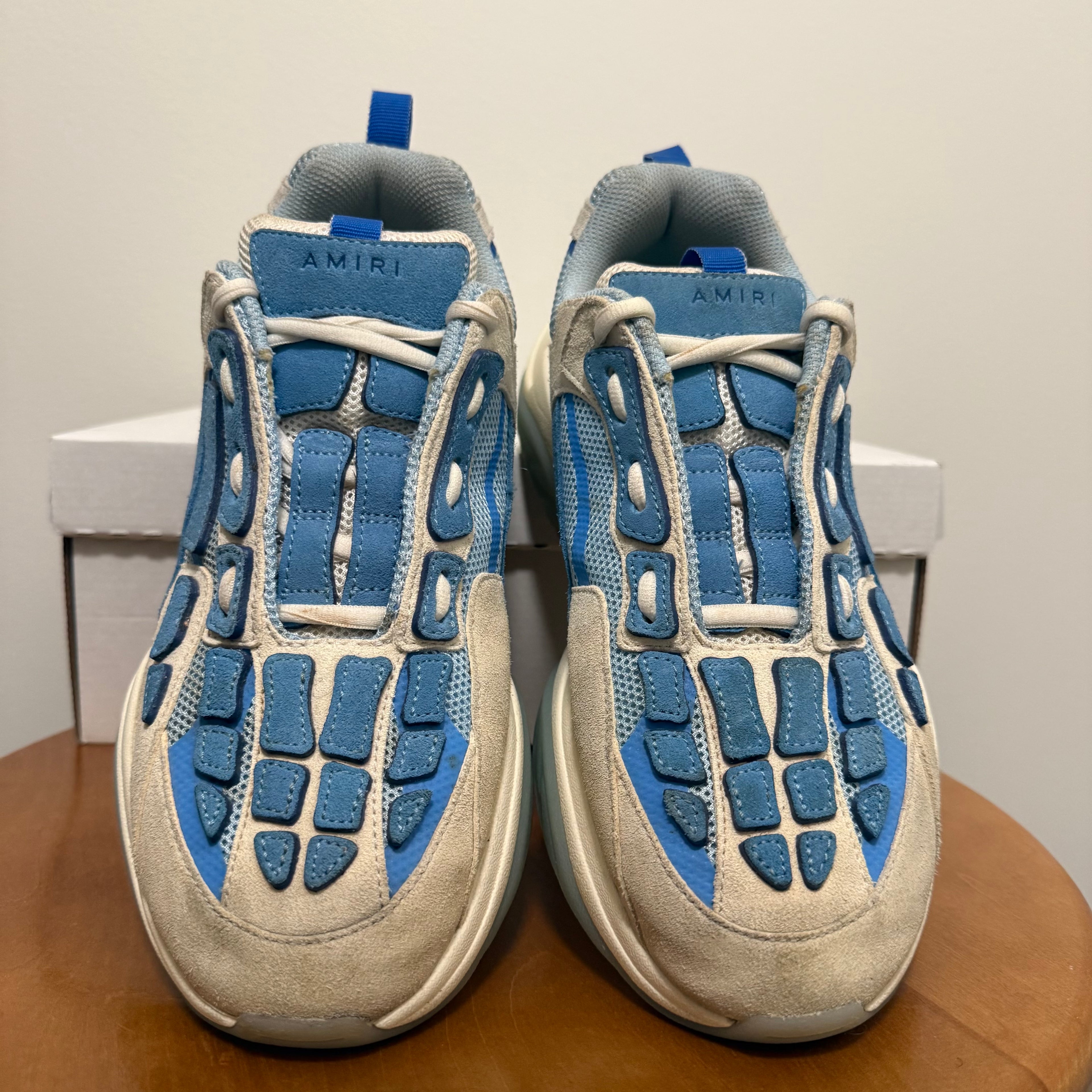 Amiri Blue White Gum Bone Runner Sneaker Size 10