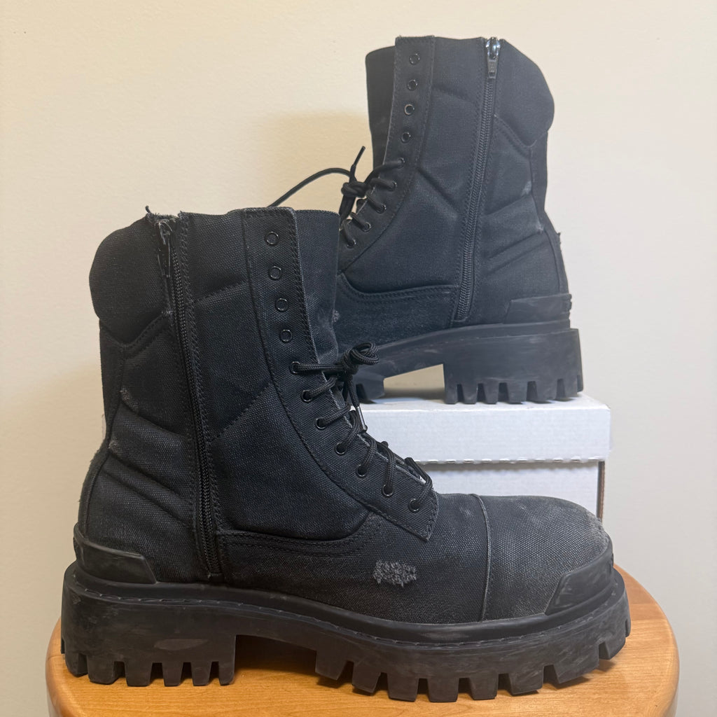 Balenciaga Black Combat Strike Boot Sz 44