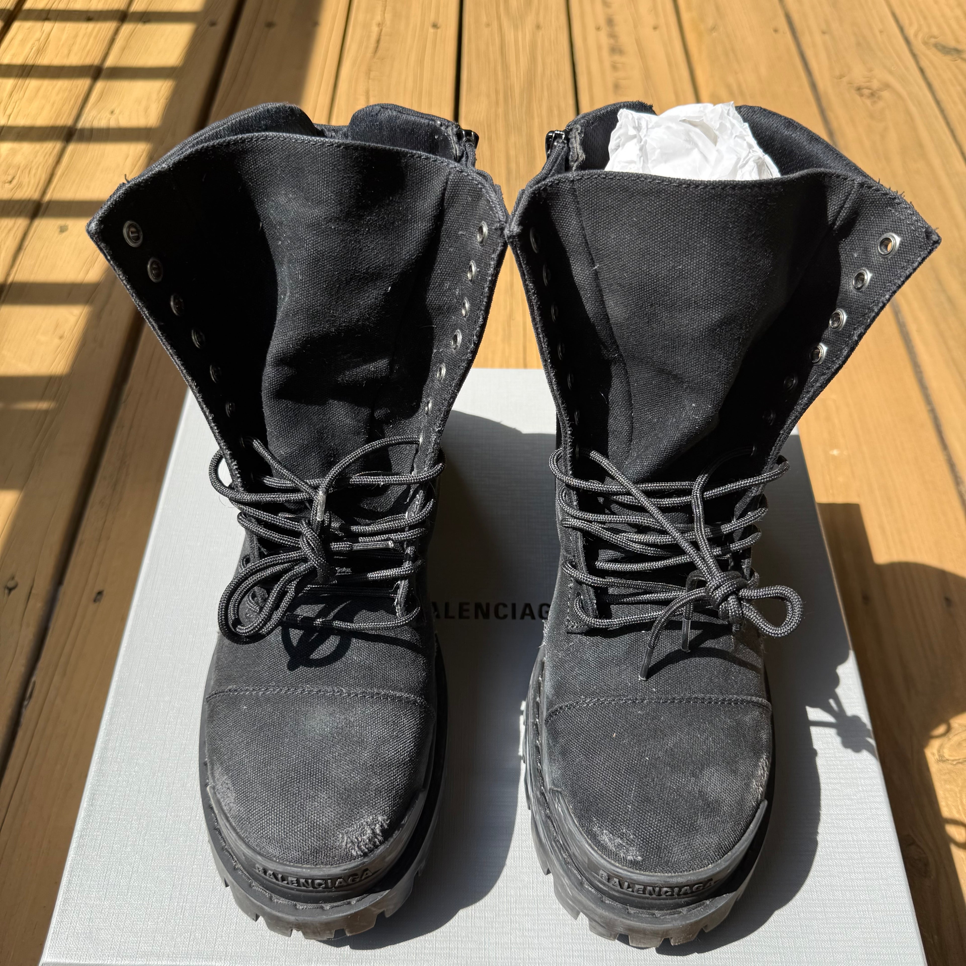Balenciaga Black Strike Boots Size 9 (42)