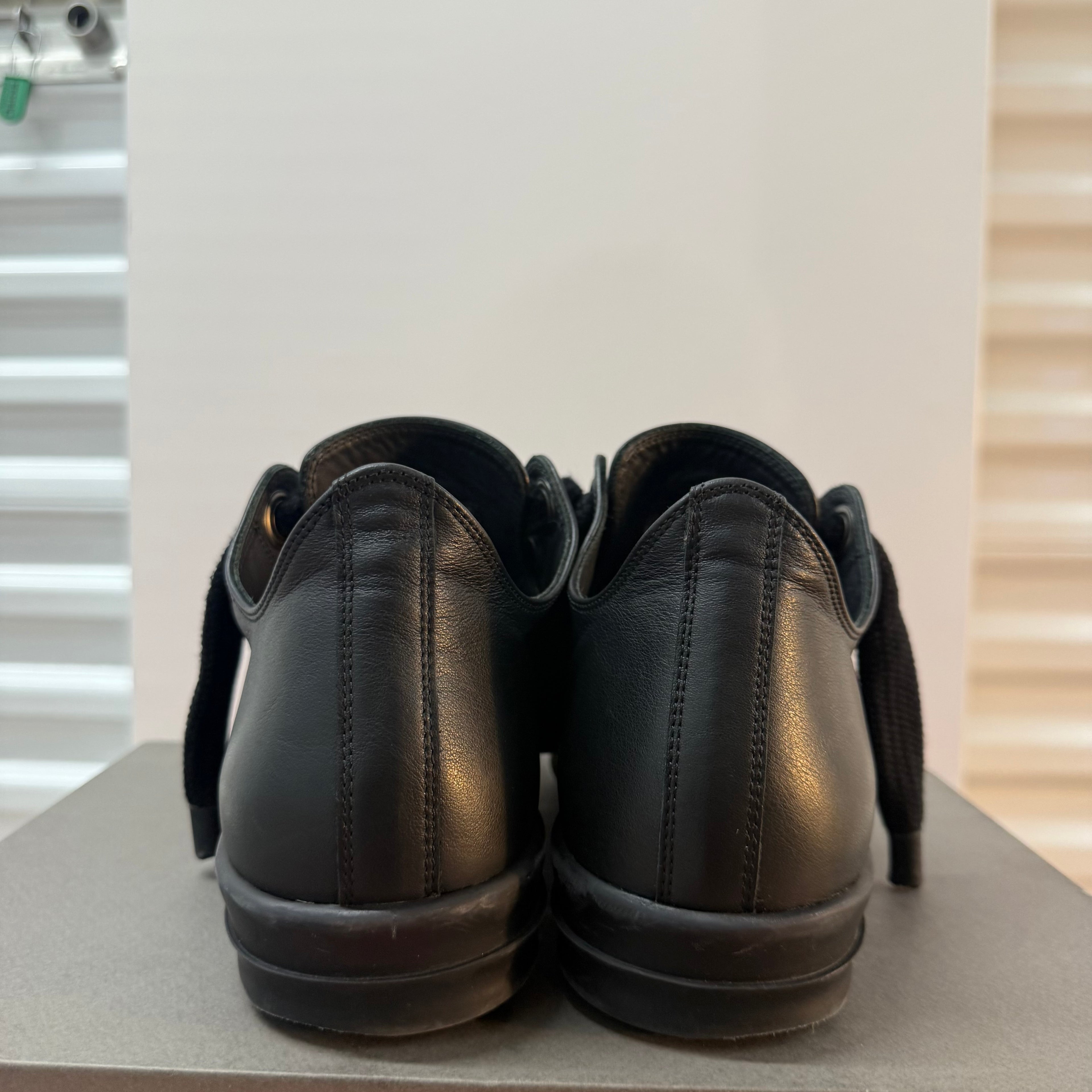 Rick Owens Triple Black Jumbo Lace Ramone Low Size 8.5