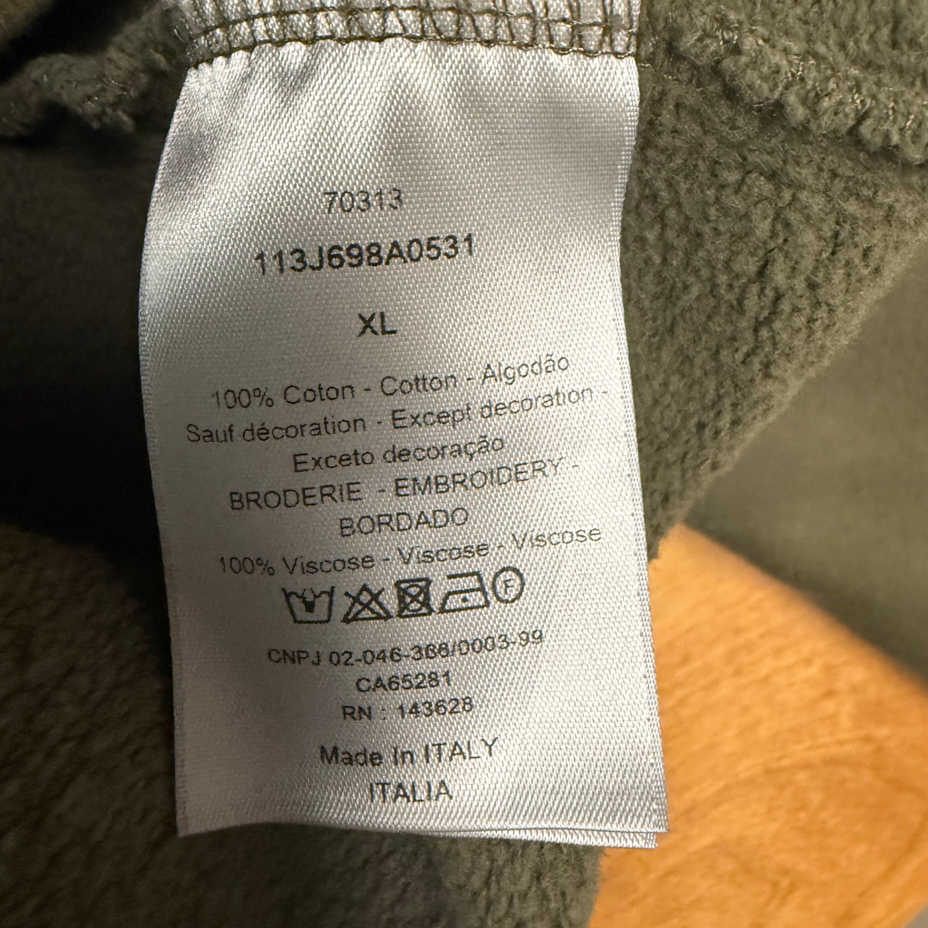 Christian Dior Green CD Logo Hoodie Sz XL