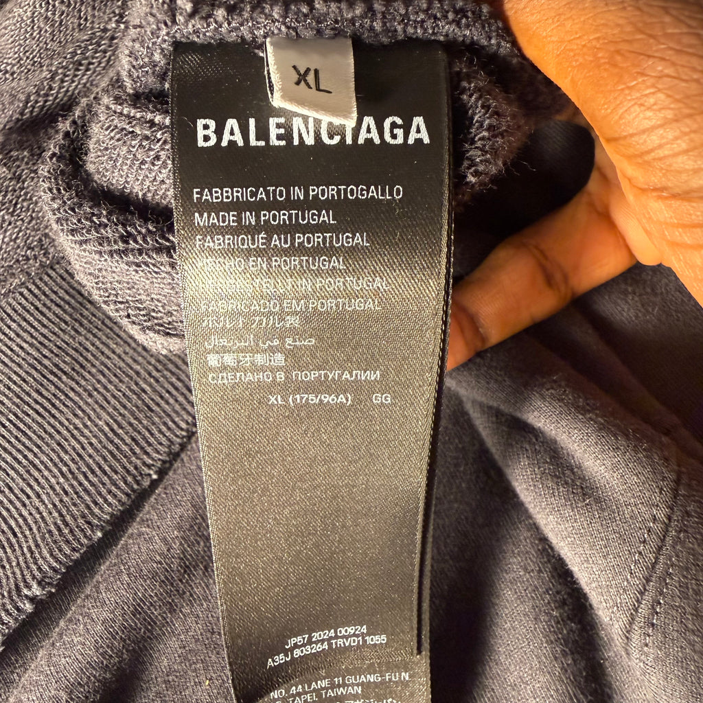 Balenciaga Black Planet Earth Hoodie Size XL