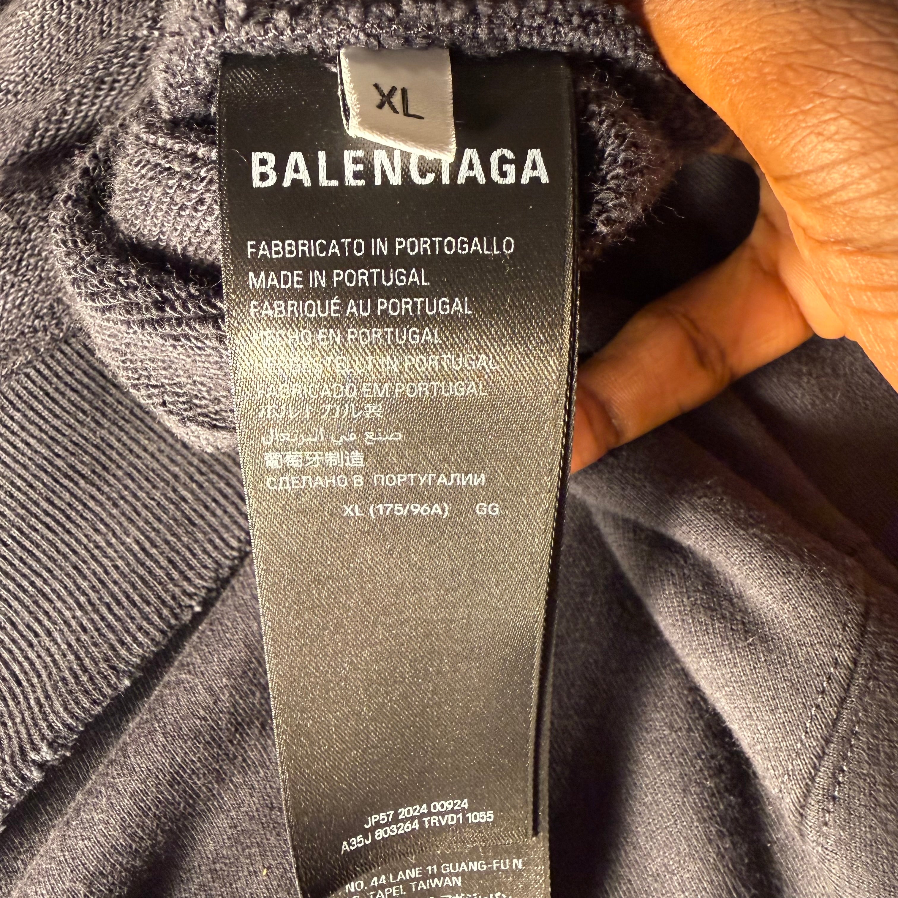 Balenciaga Black Planet Earth Hoodie Size XL