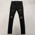 Amiri MX1 Bandana Black Denim Jeans Size 28