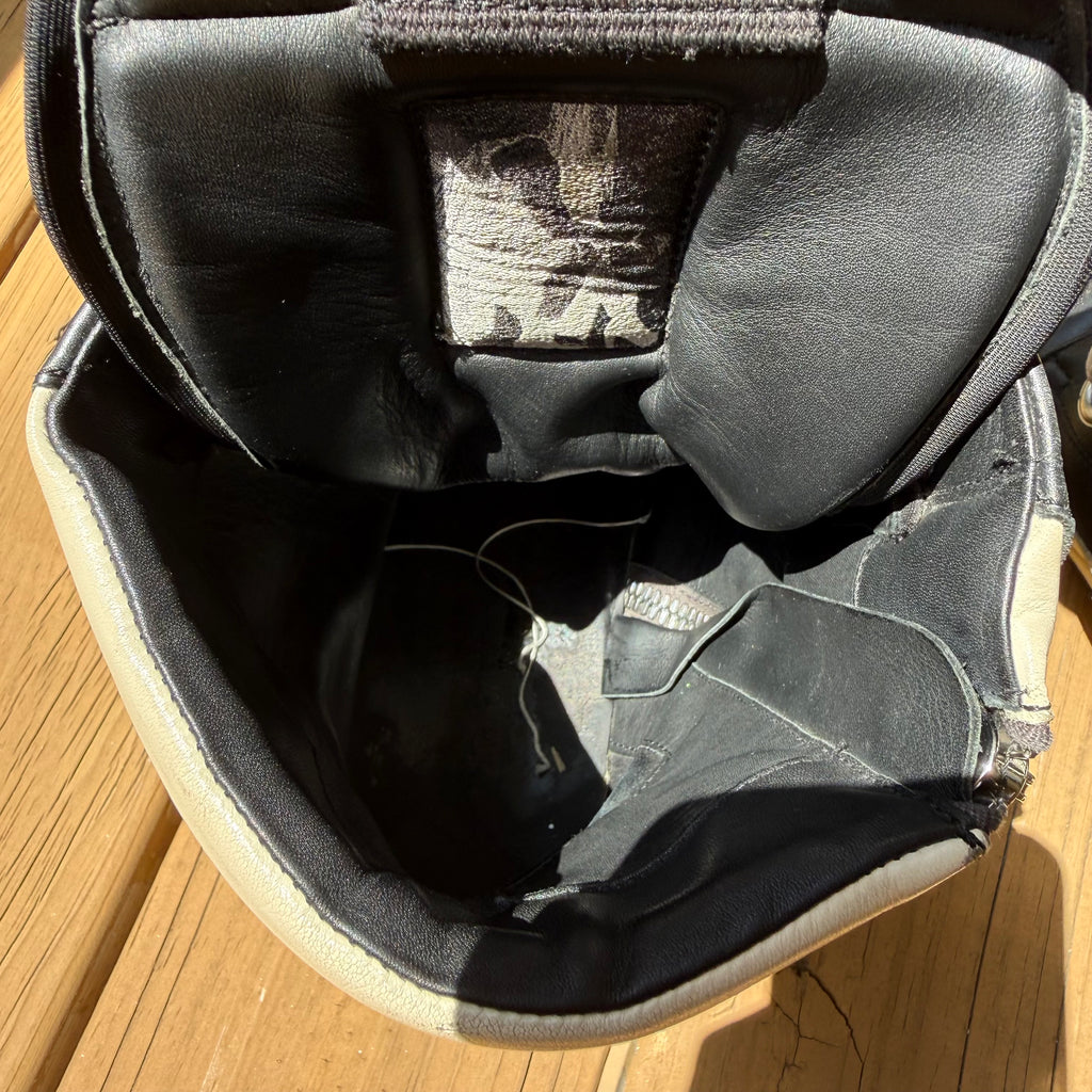 Rick Owens Jumbo Lace Black/Milk Geobasket Size 9