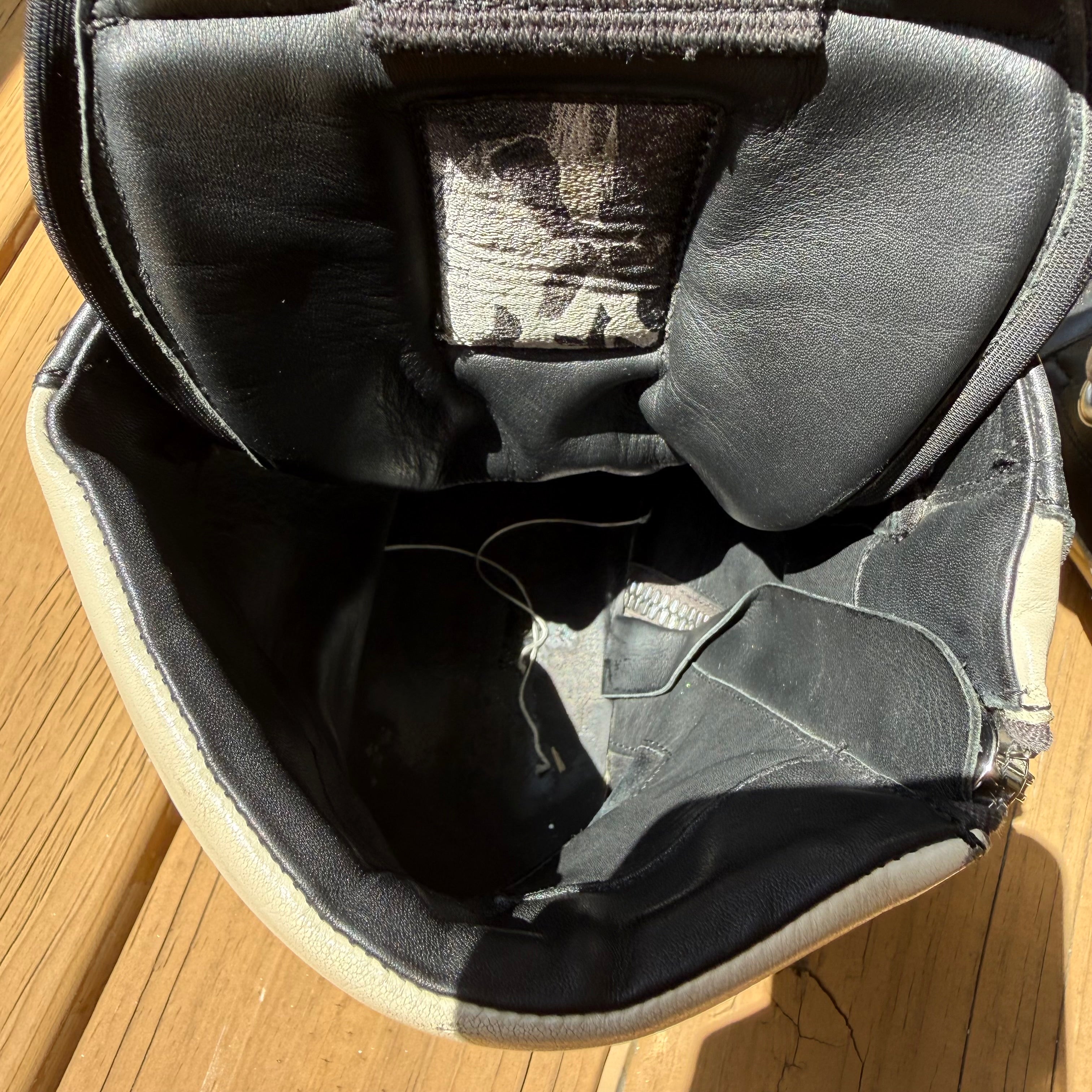 Rick Owens Jumbo Lace Black/Milk Geobasket Size 9