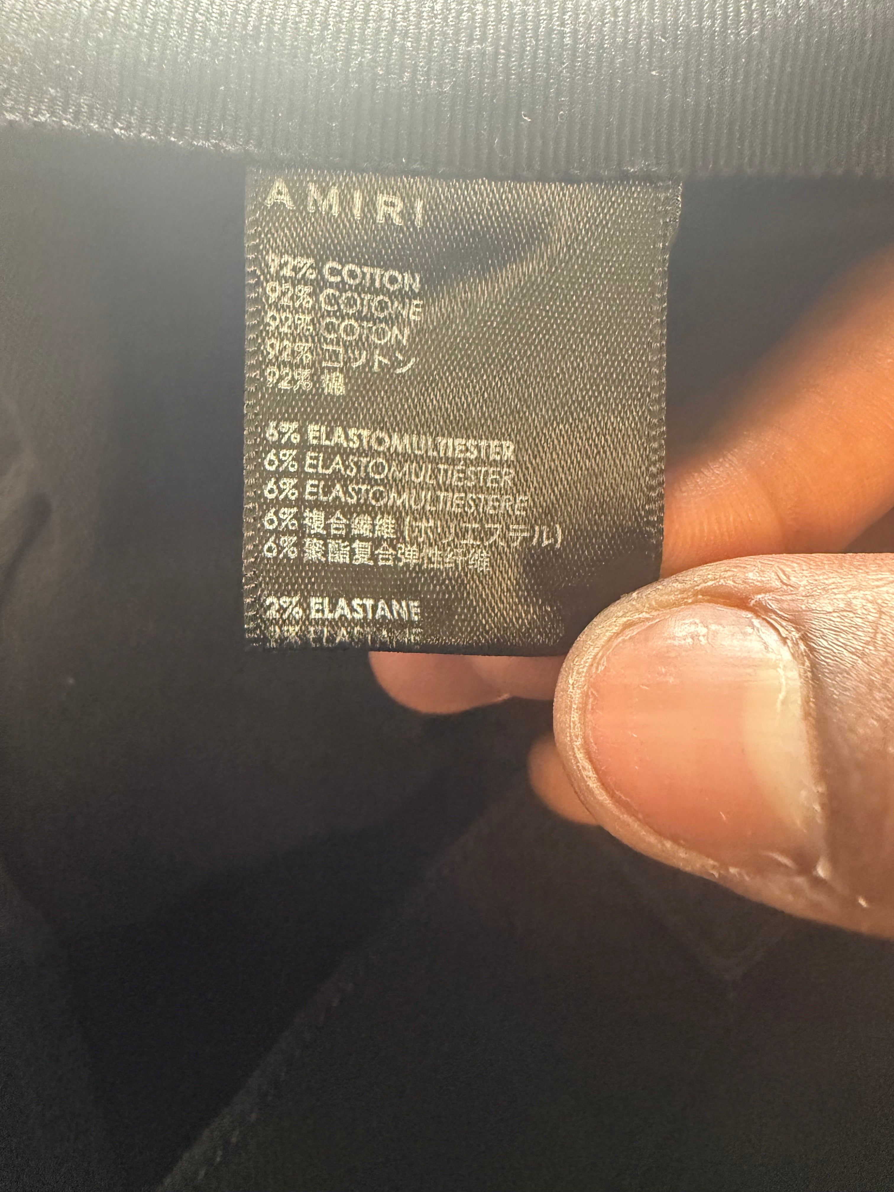 Amiri MX1 Brown Suede Patch Blue Jeans Sz 36
