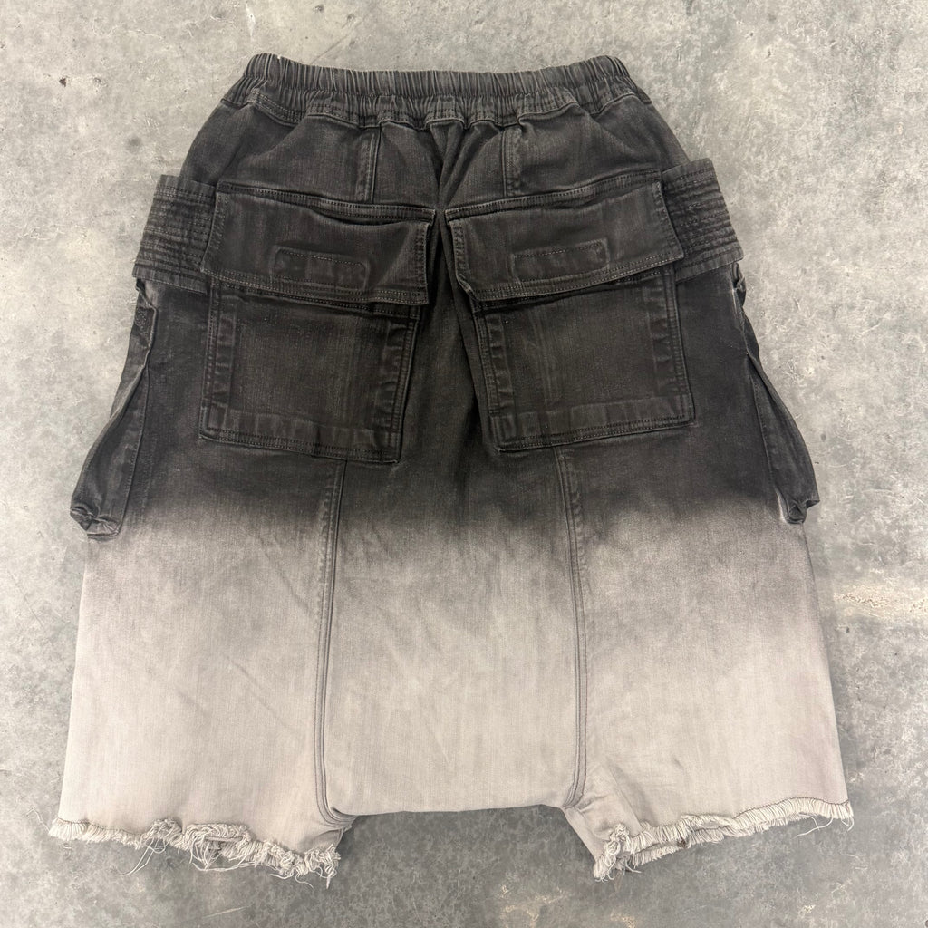 Rick Owens Black Gradient Creatch Shorts Size Small