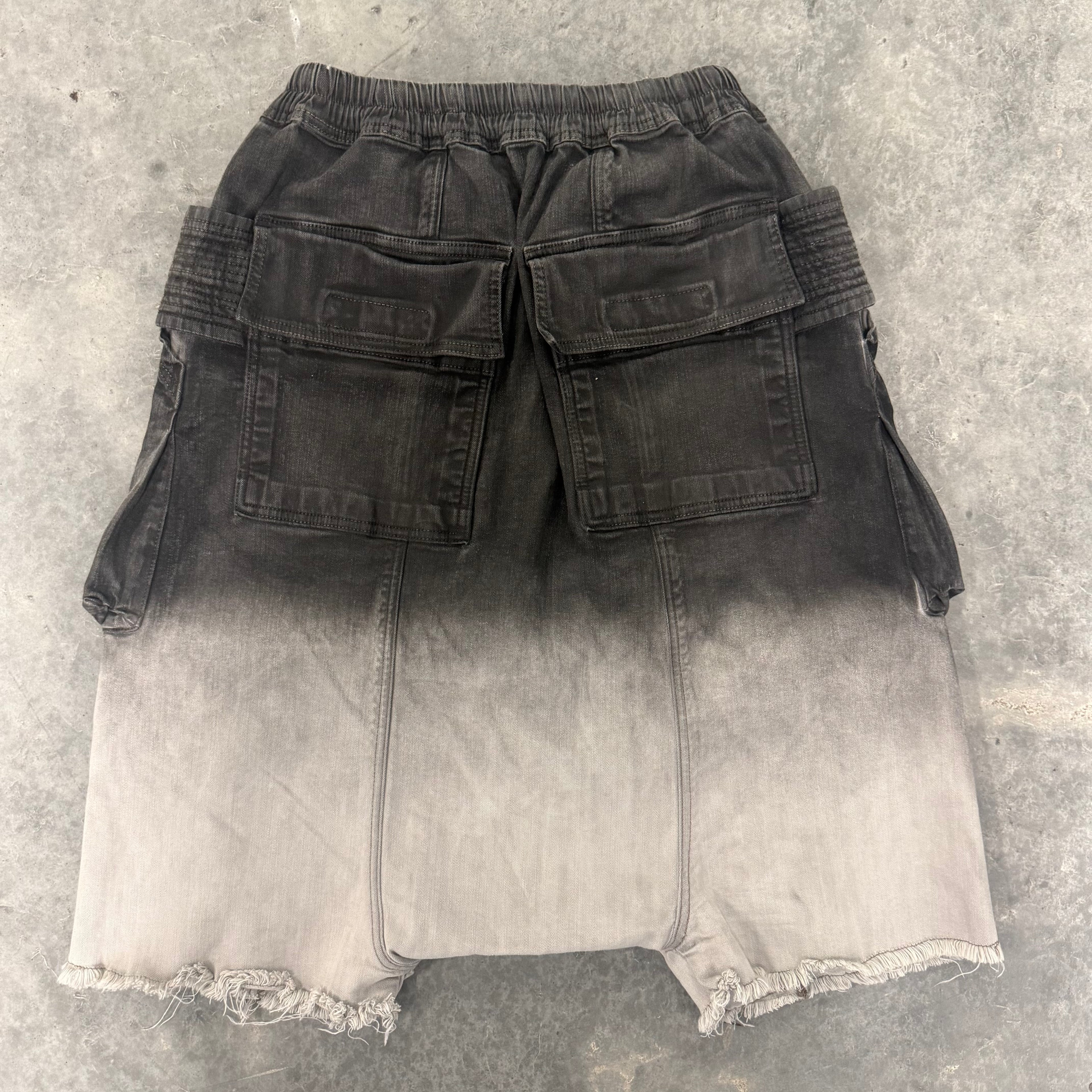 Rick Owens Black Gradient Creatch Shorts Size Small