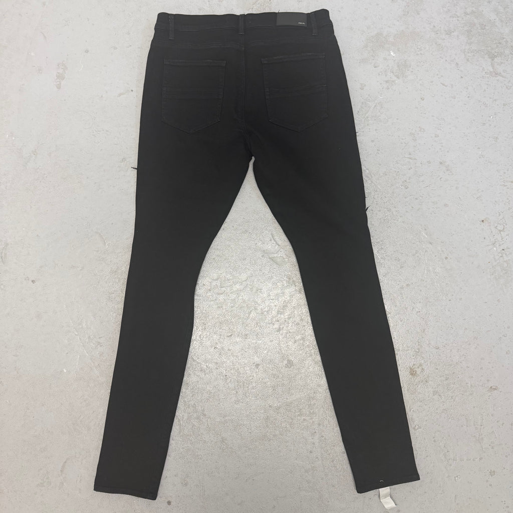 Amiri Black Crystal MX1 Jeans Sz 38