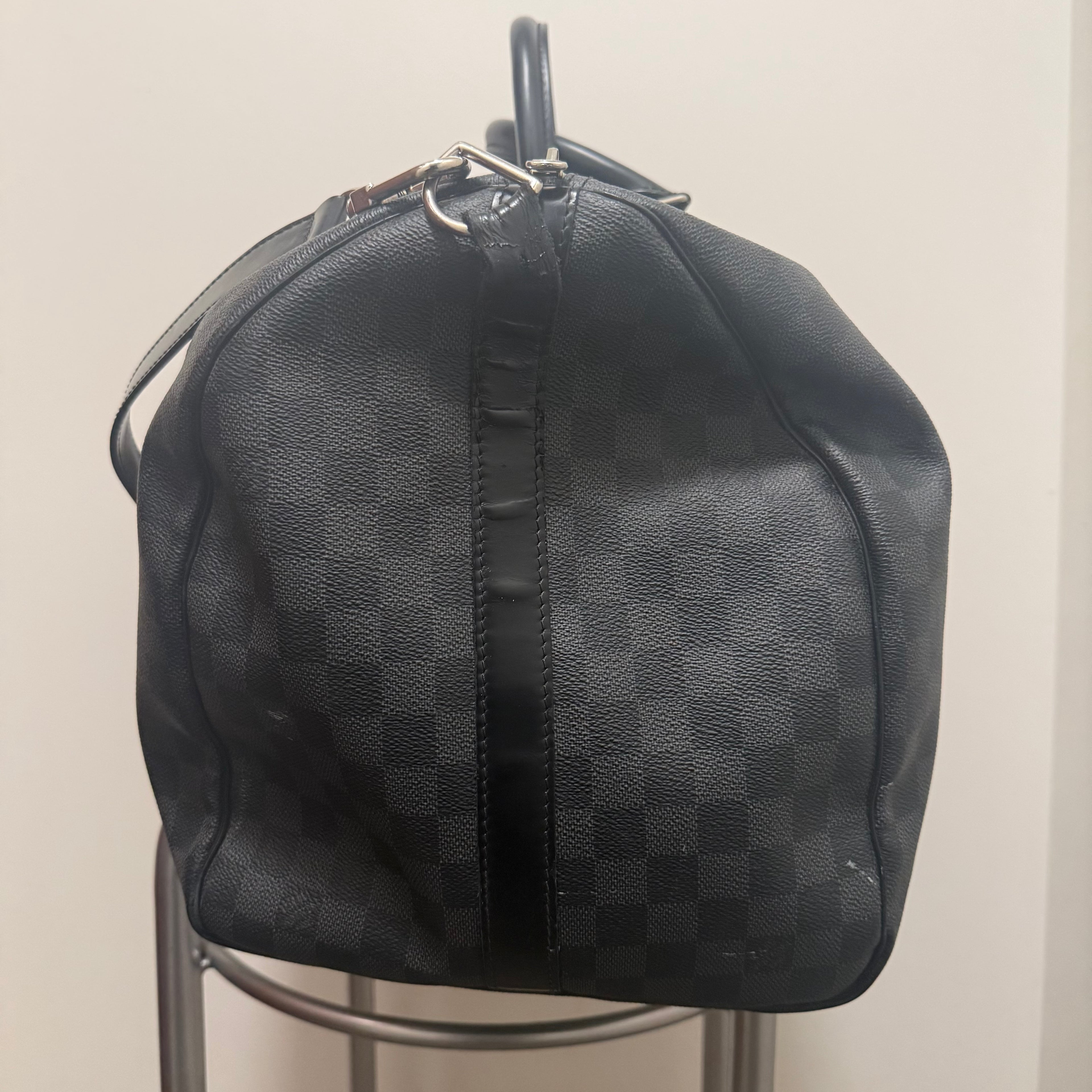 Louis Vuitton Damier Graphite Keepall Bandoulière Leather 45