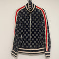 Gucci Monogram Taped Sleeve Track Jacket Sz XL
