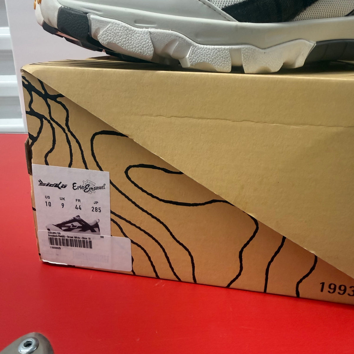 Sicko x Eric Emmanuel Brown/White Hiking Shoe Size 10